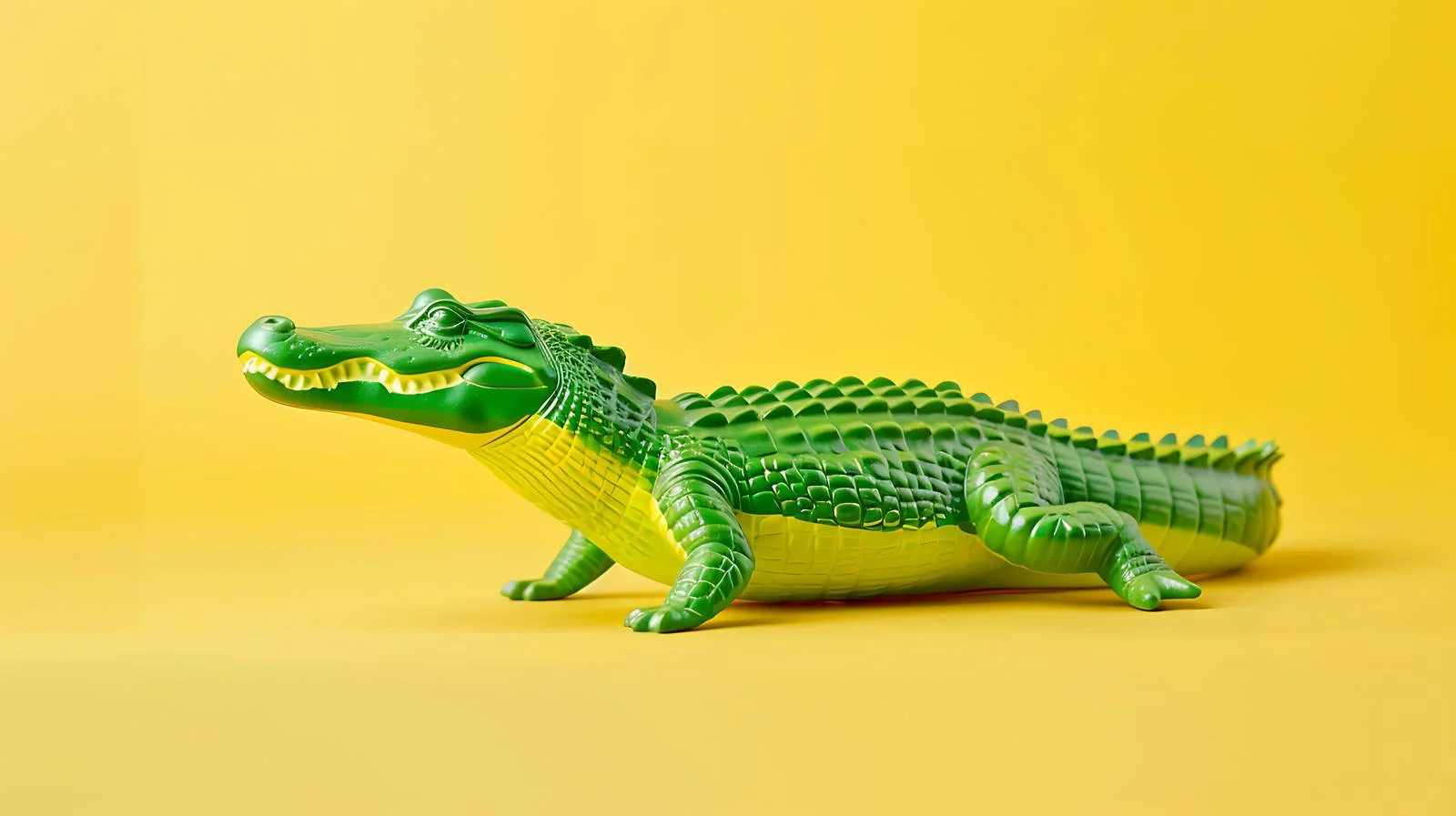 Vibrant Crocodile Toy on Yellow Background — free download from Dotvec