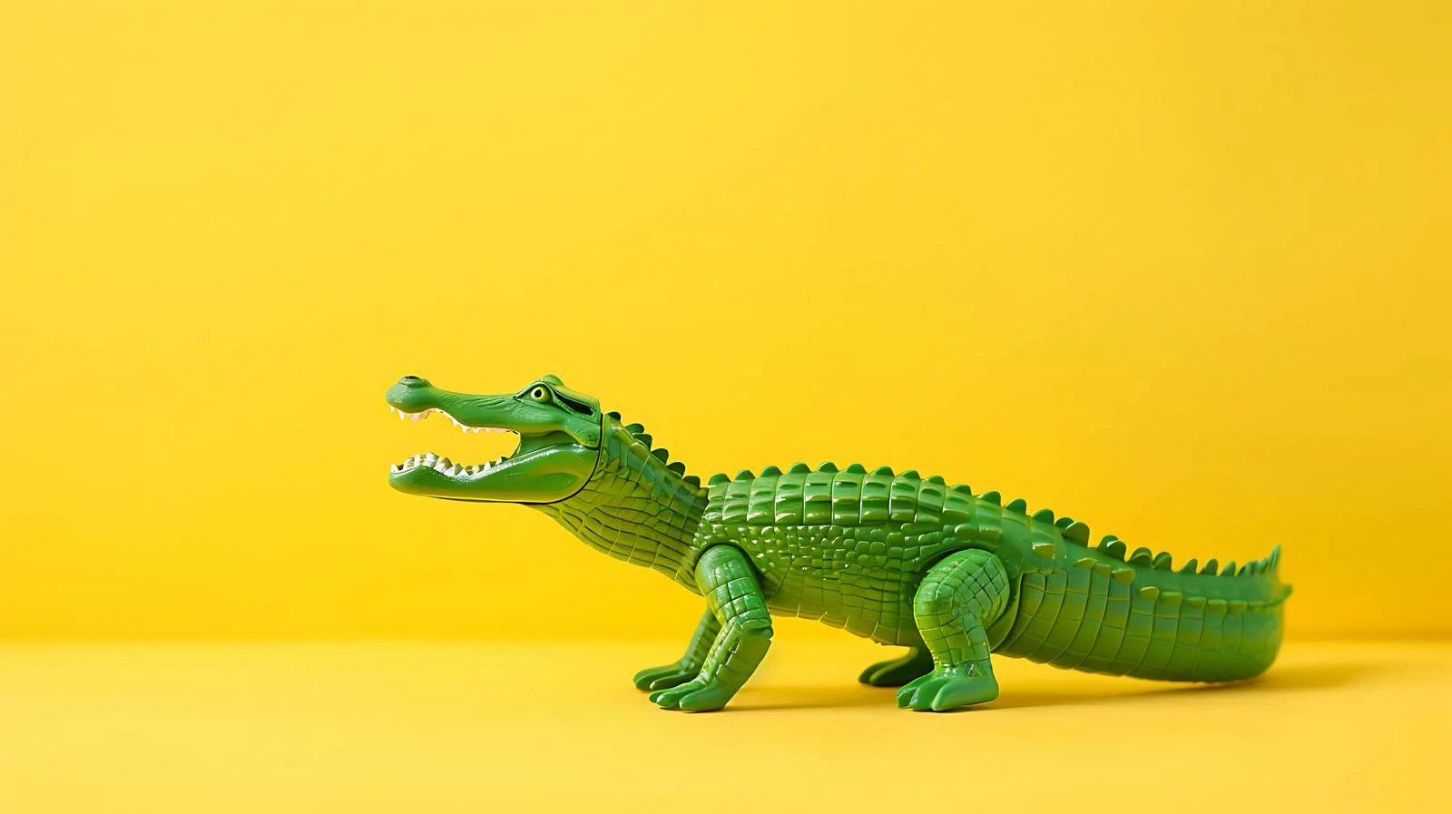 Vibrant Crocodile Toy on Yellow Background — free download from Dotvec