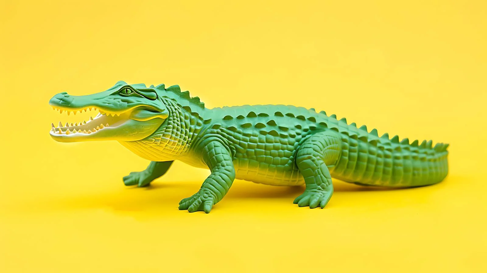 Vibrant Crocodile Toy on Yellow Background — free download from Dotvec