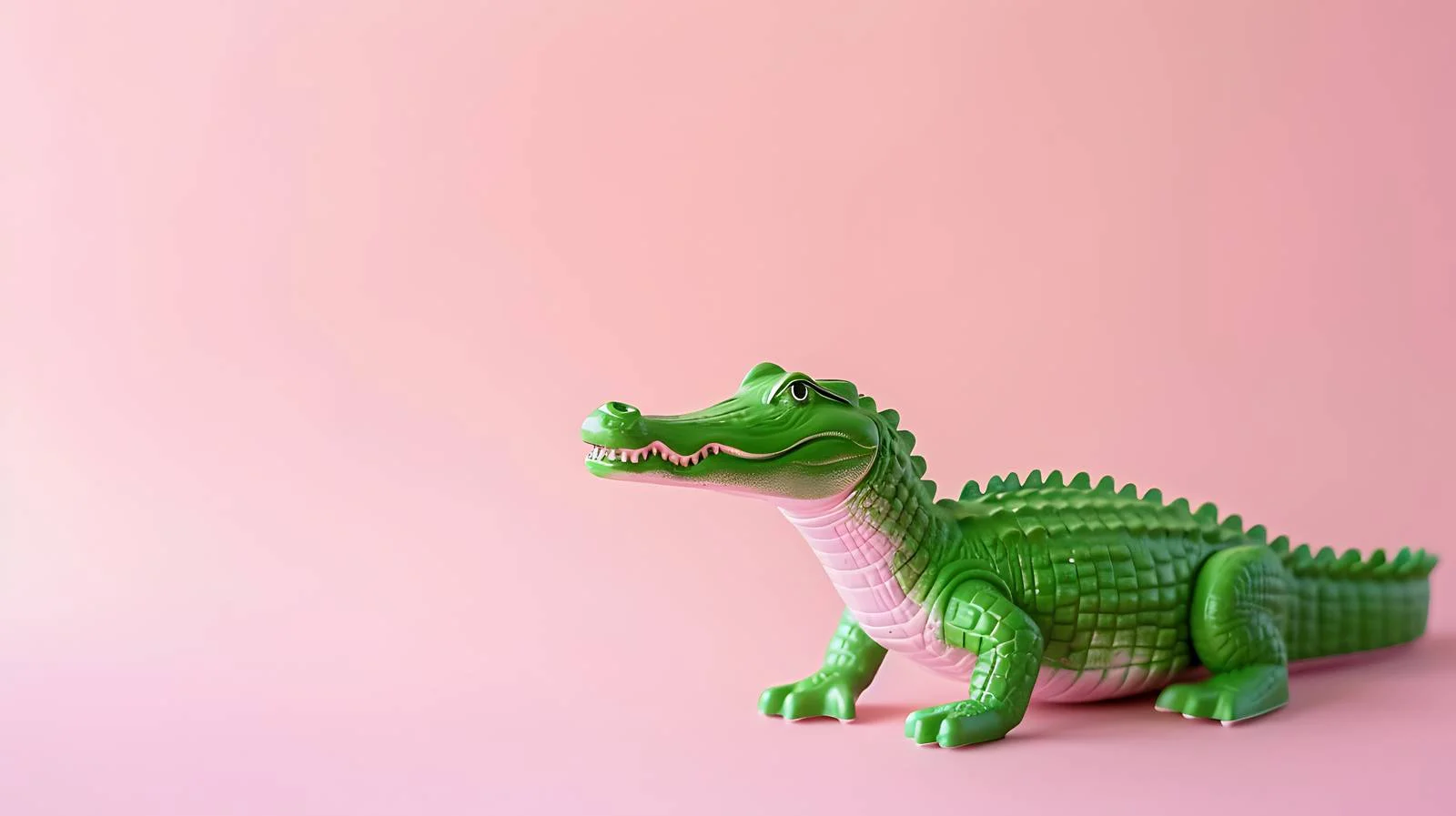 Charming Crocodile Toy on Soft Pink — free download from Dotvec