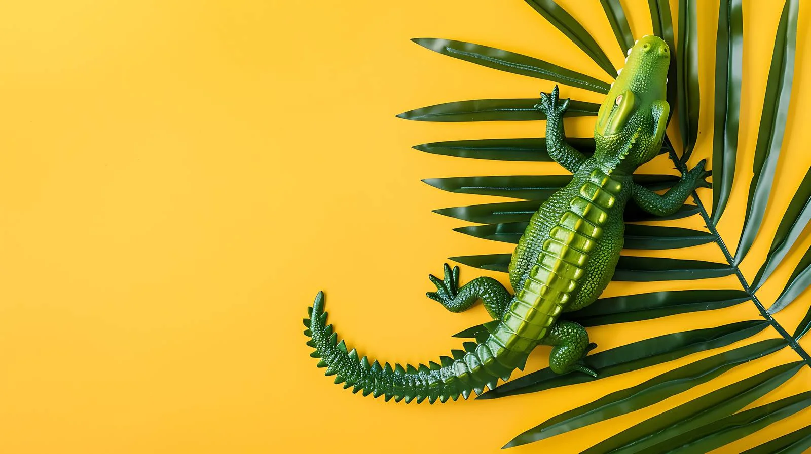 Vibrant Crocodile Toy on Yellow Background — free download from Dotvec