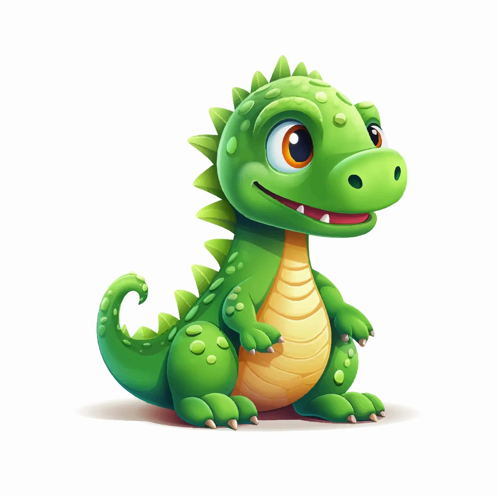 Green Spiked Tail Dinosaur Vector Illustration — free download from Dotvec