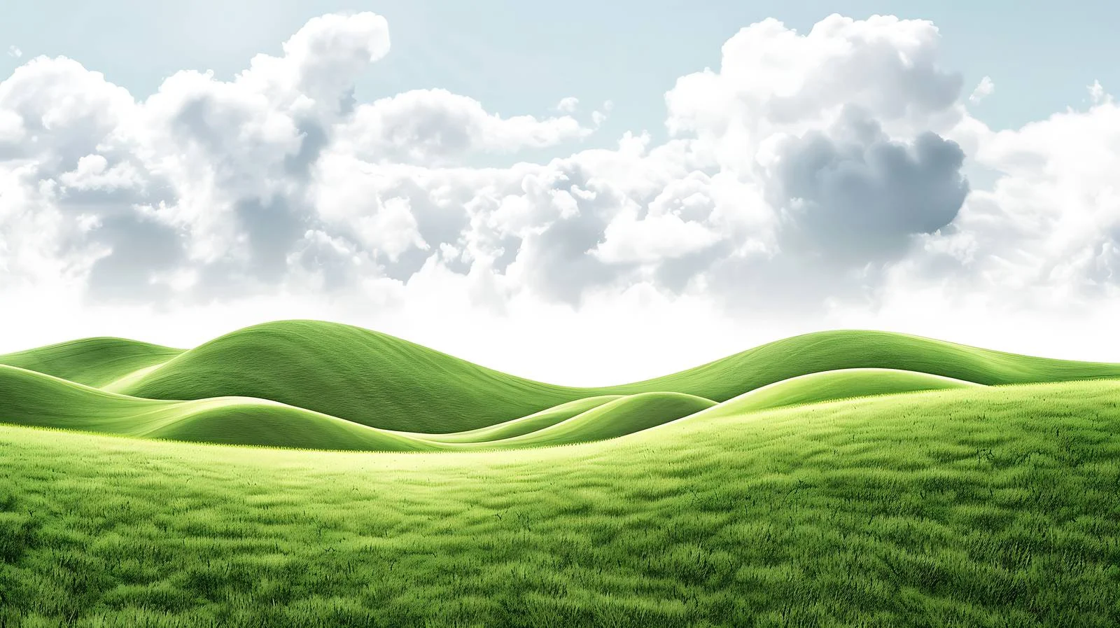 Tranquil Green Hills on Cloudy Sky — free download from Dotvec