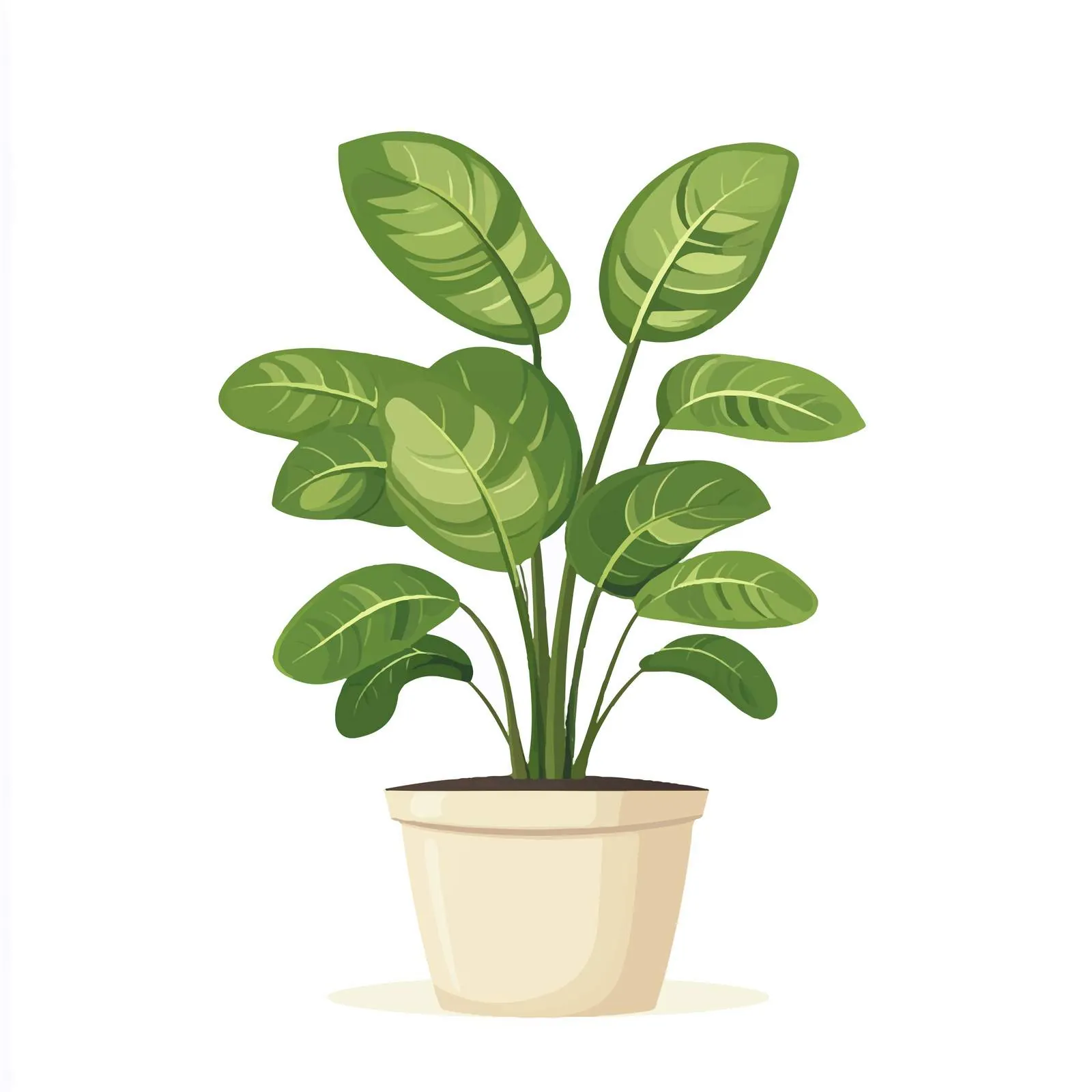 Indoor Greenhouse Plant in Floor Pot — free download from Dotvec