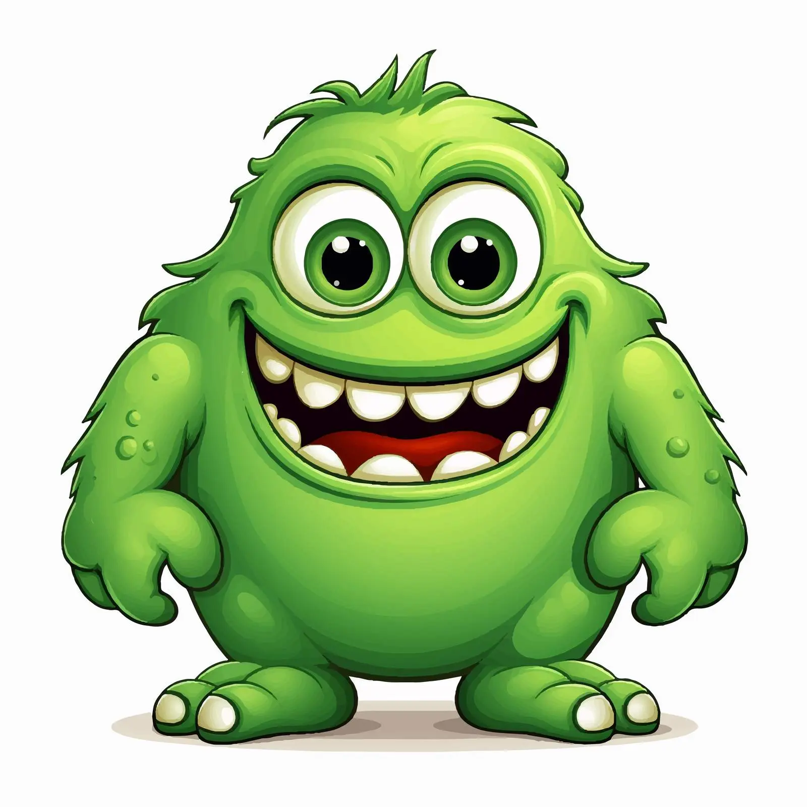 Green Monster Silhouette Vector on White Background — free download from Dotvec