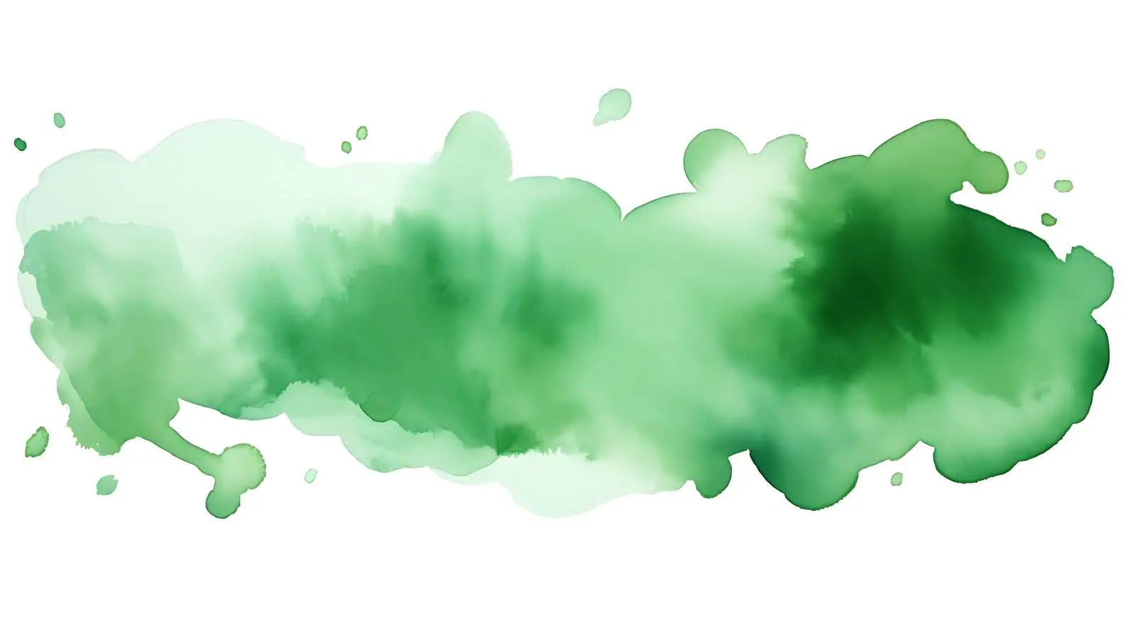 Green Watercolor Stains on White — free download from Dotvec