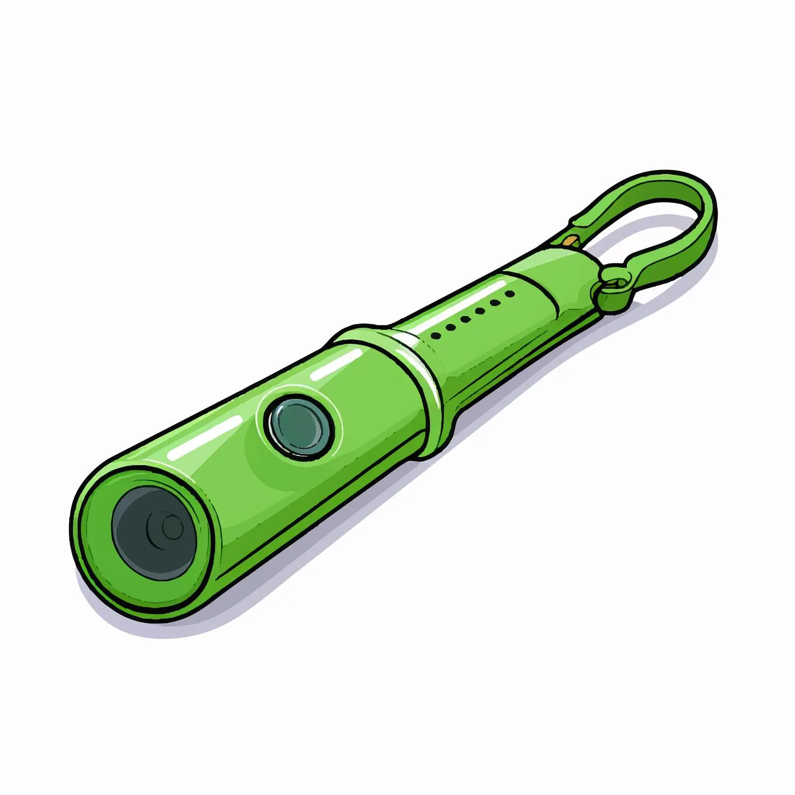 Green Whistle Vector Illustration on White Background — free download from Dotvec