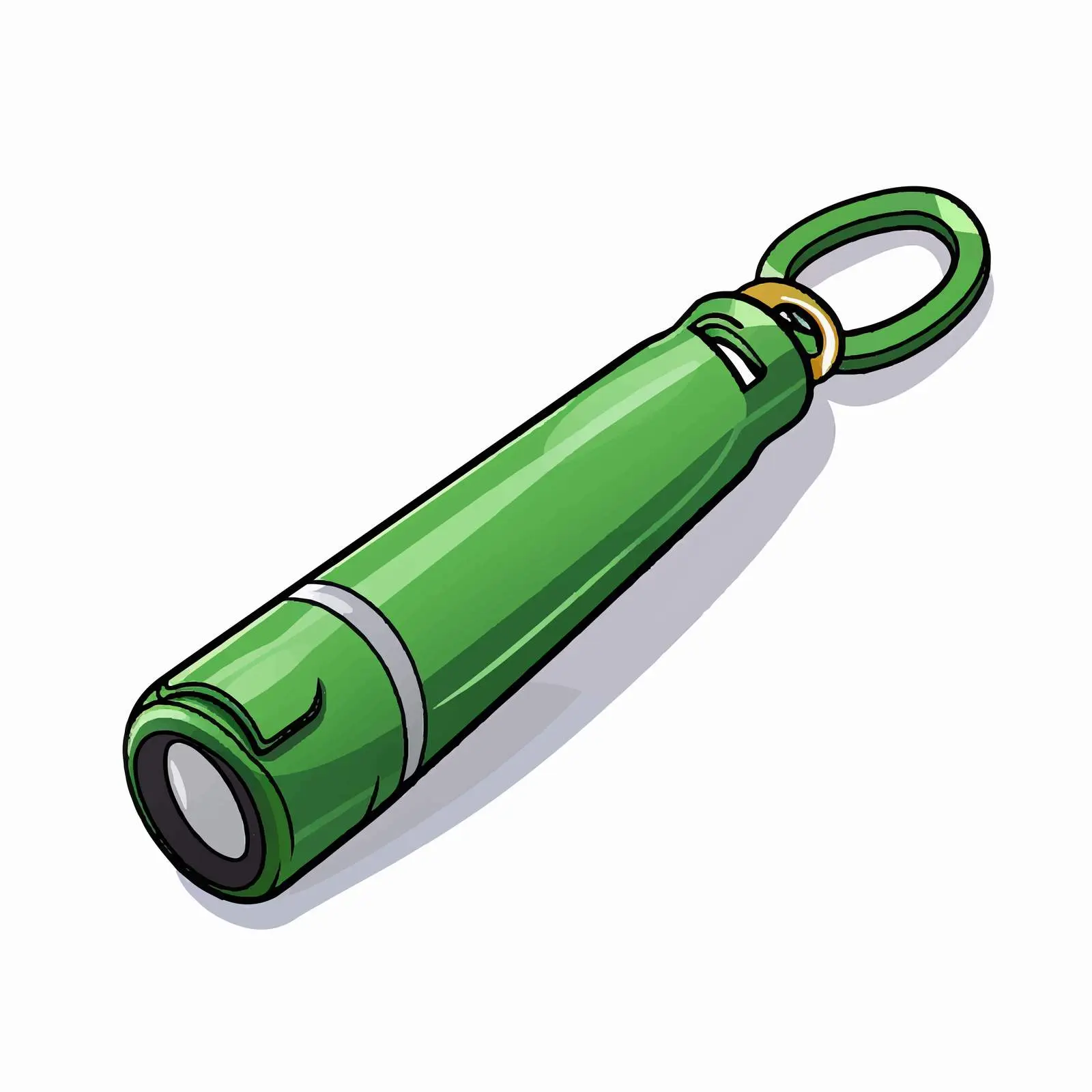 Green Whistle Vector Illustration on White Background — free download from Dotvec