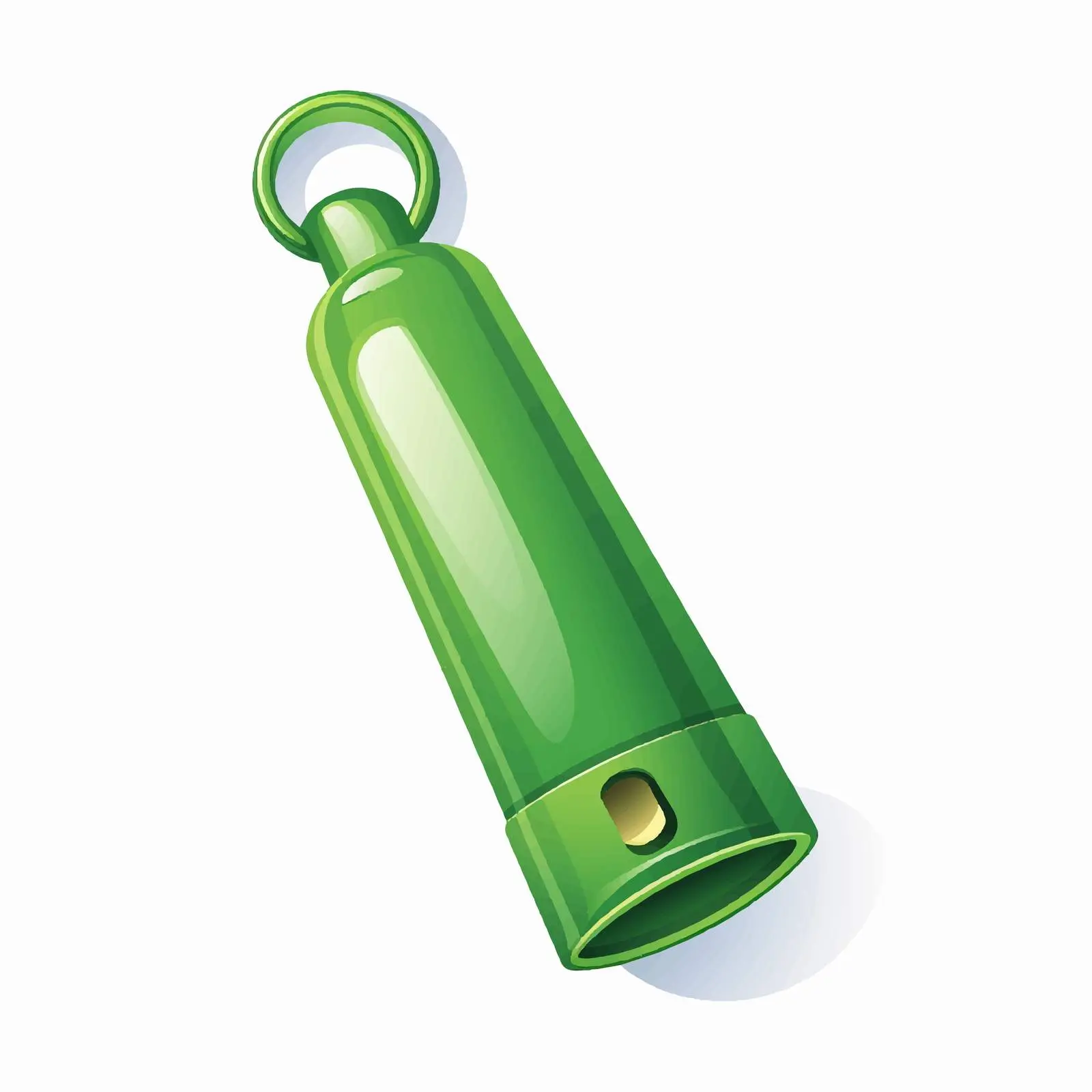 Green Whistle Vector Illustration on White Background — free download from Dotvec
