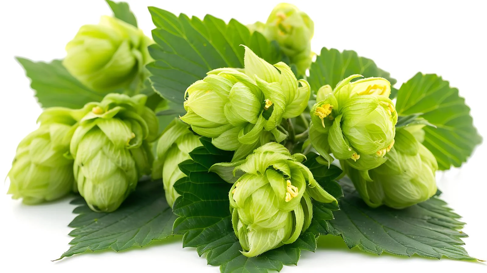 Fresh Whole Hops and Leaves Close-Up — free download from Dotvec