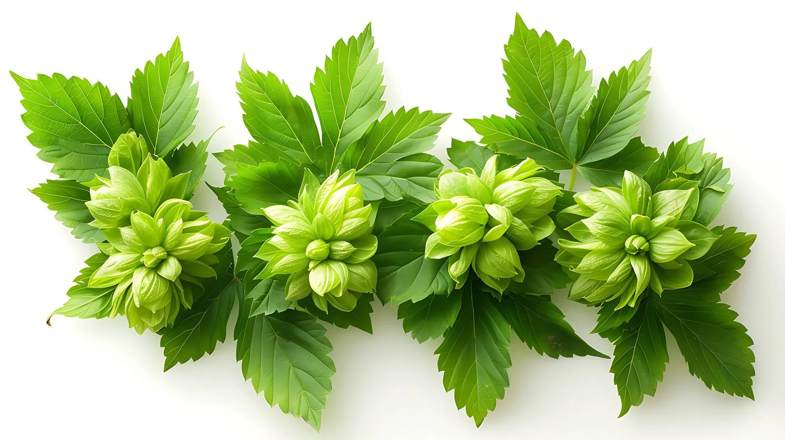 Lush Whole Hops Close-up Isolated — free download from Dotvec
