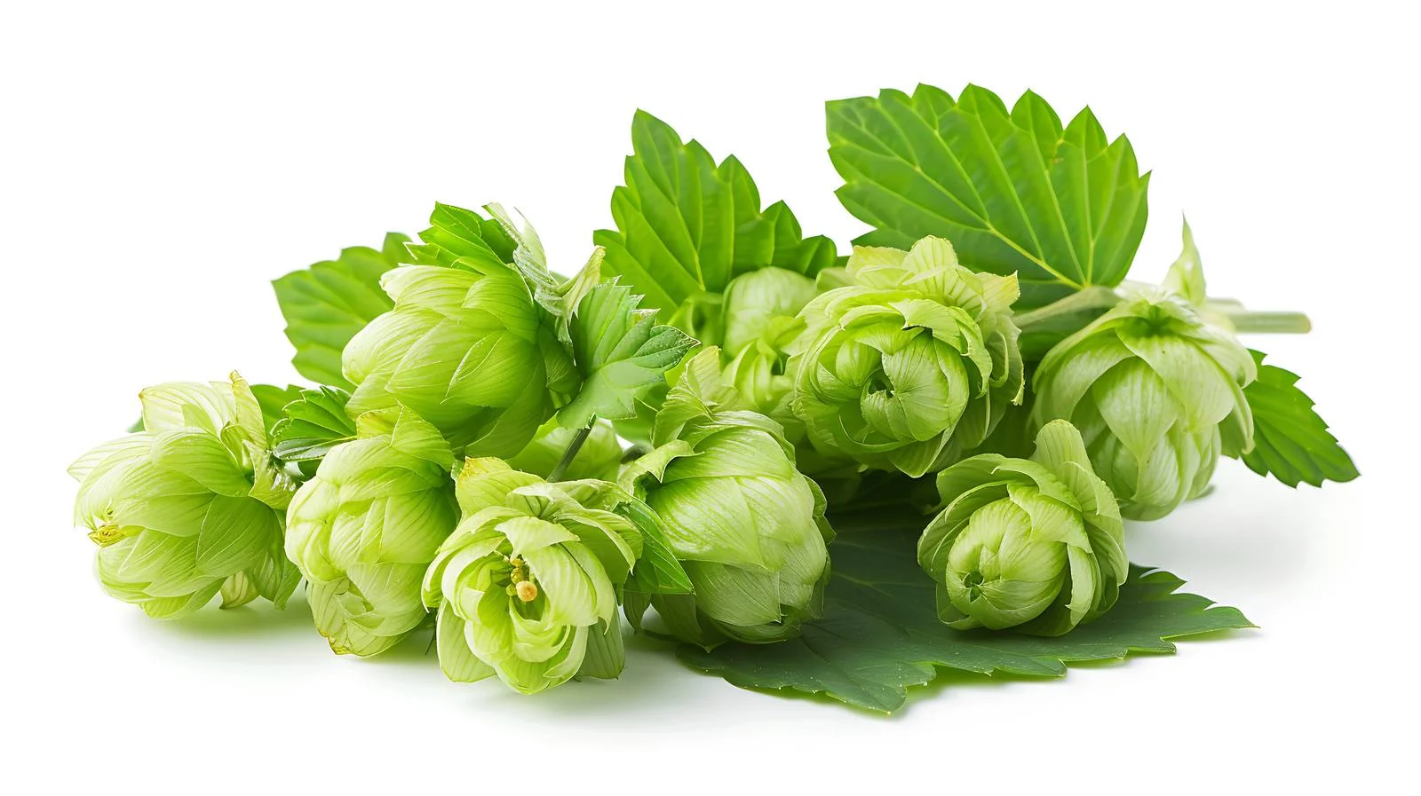 Vibrant Green Hops and Leaves Close-Up — free download from Dotvec