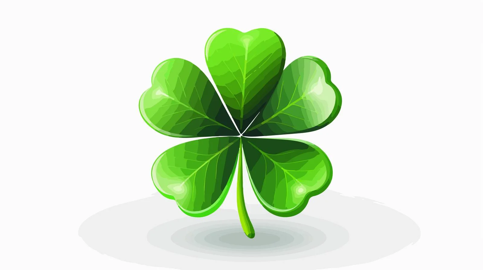 Good Luck Symbol: Green Four-Leaf Clover — free download from Dotvec
