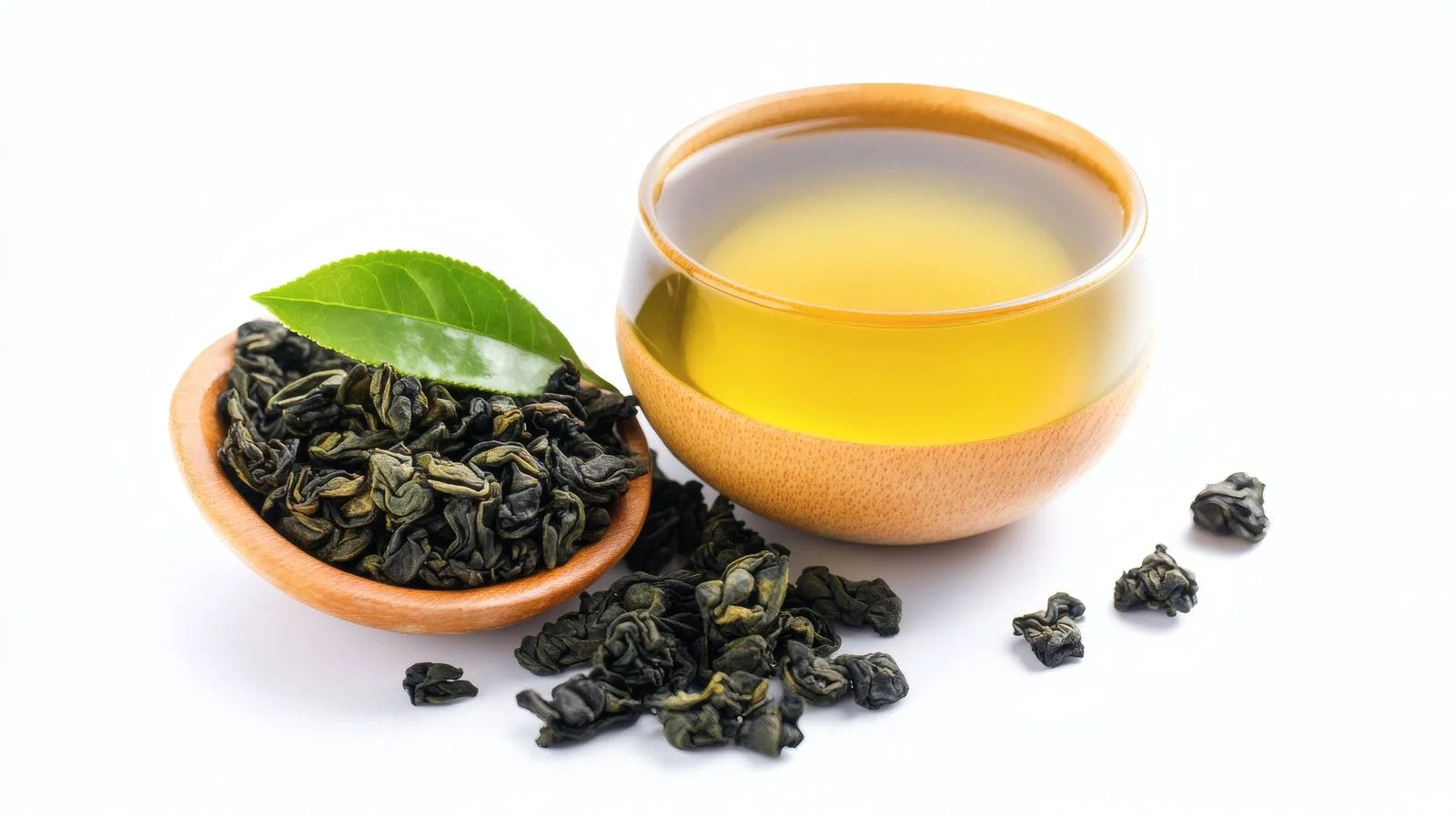 Exquisite Green Oolong Tea on White — free download from Dotvec