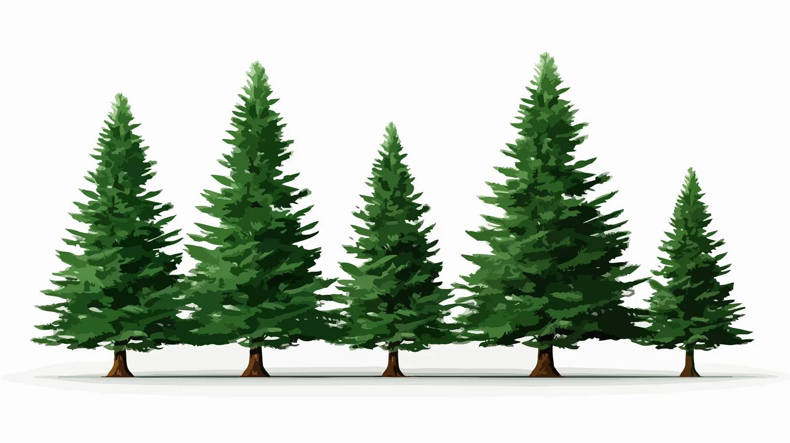 Green Pine Trees Christmas Decorations — free download from Dotvec