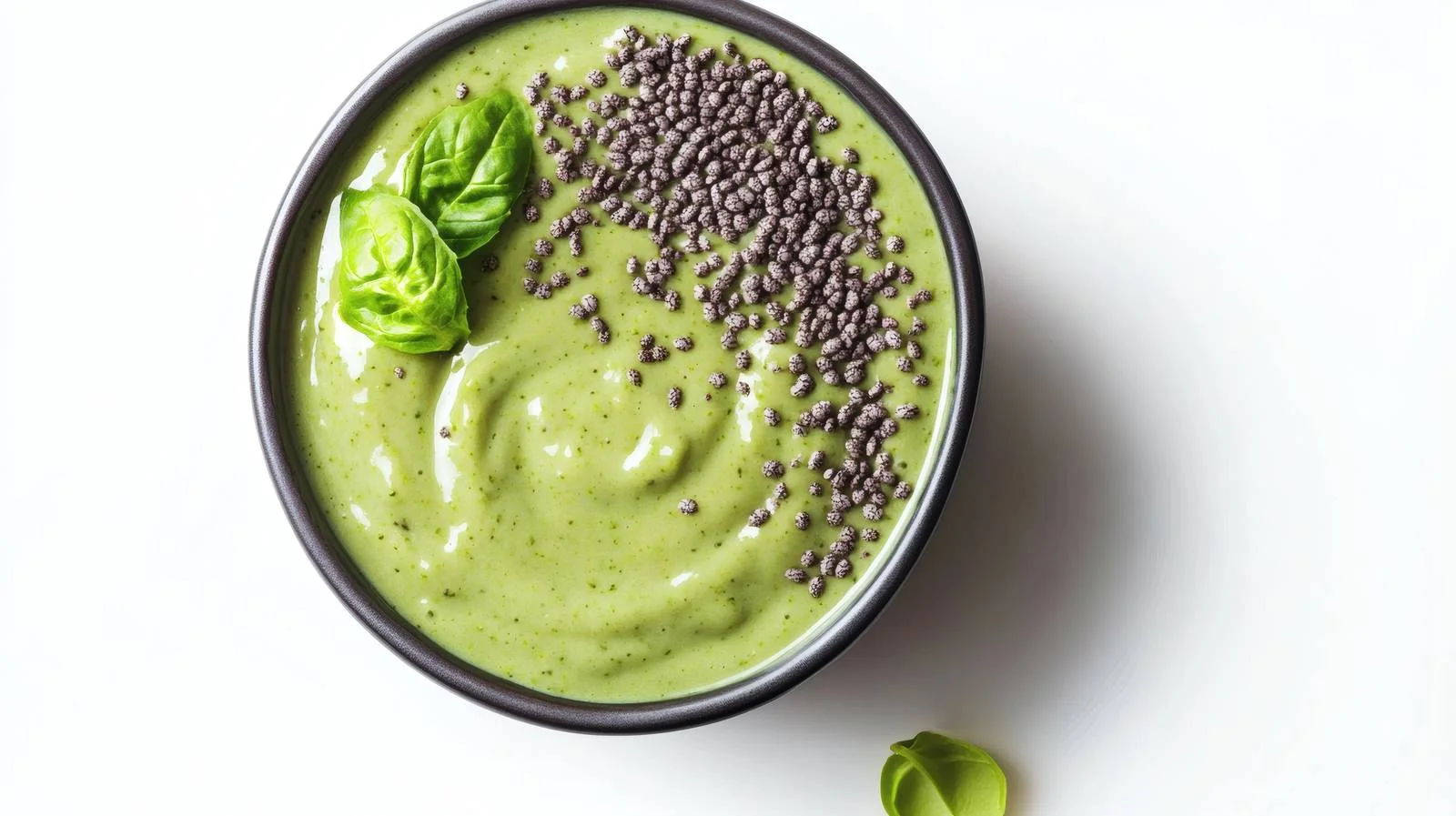Vibrant Green Smoothie Bowl on White Background — free download from Dotvec