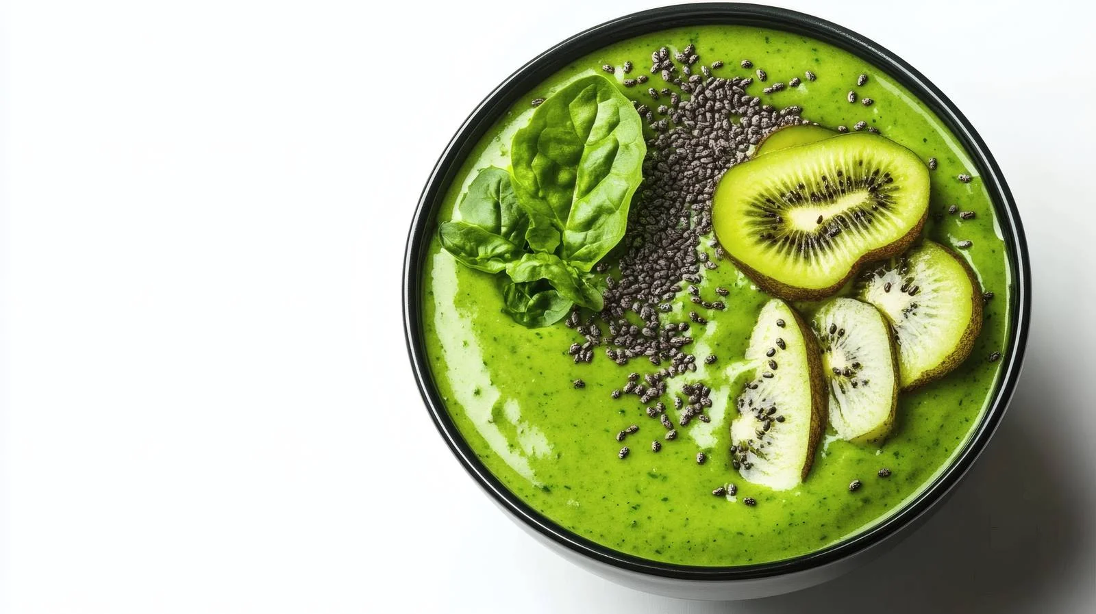 Vibrant Green Smoothie Bowl on White Background — free download from Dotvec