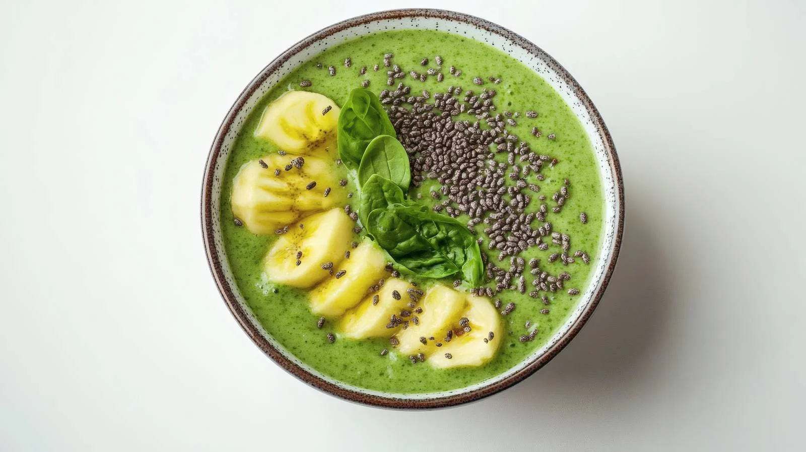 Vibrant Green Smoothie Bowl on White Background — free download from Dotvec
