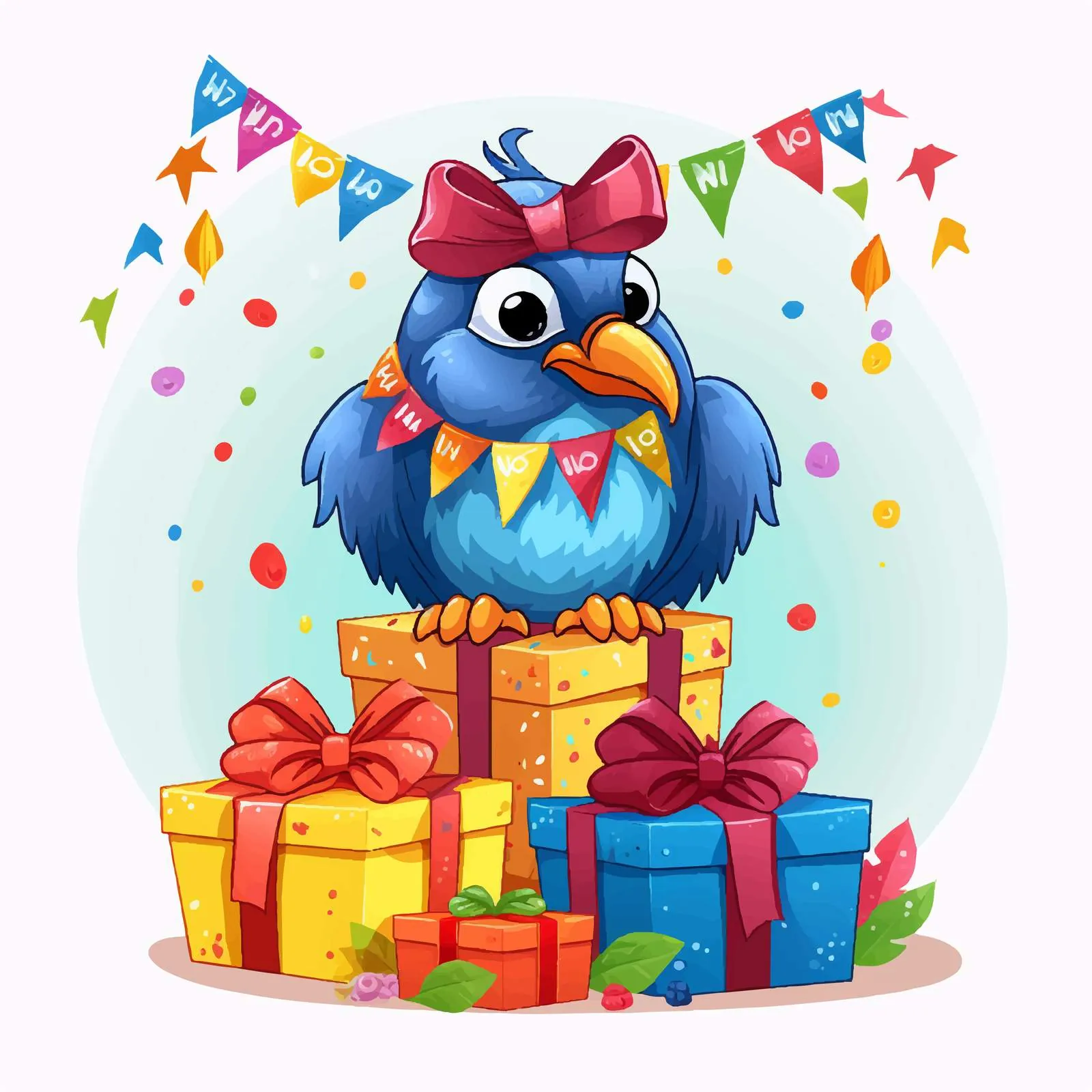 Happy Birthday Greeting Card Template — free download from Dotvec