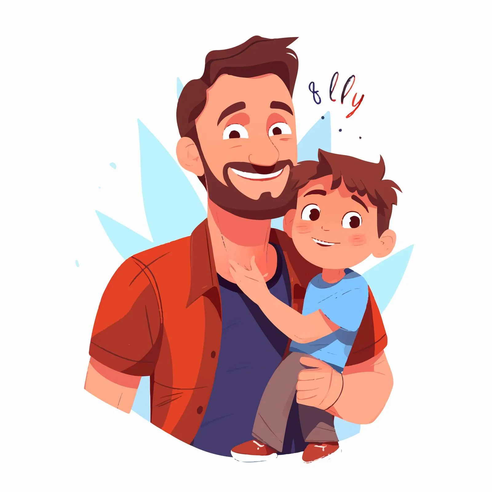 Heartwarming Greeting Card with Father and Son — free download from Dotvec