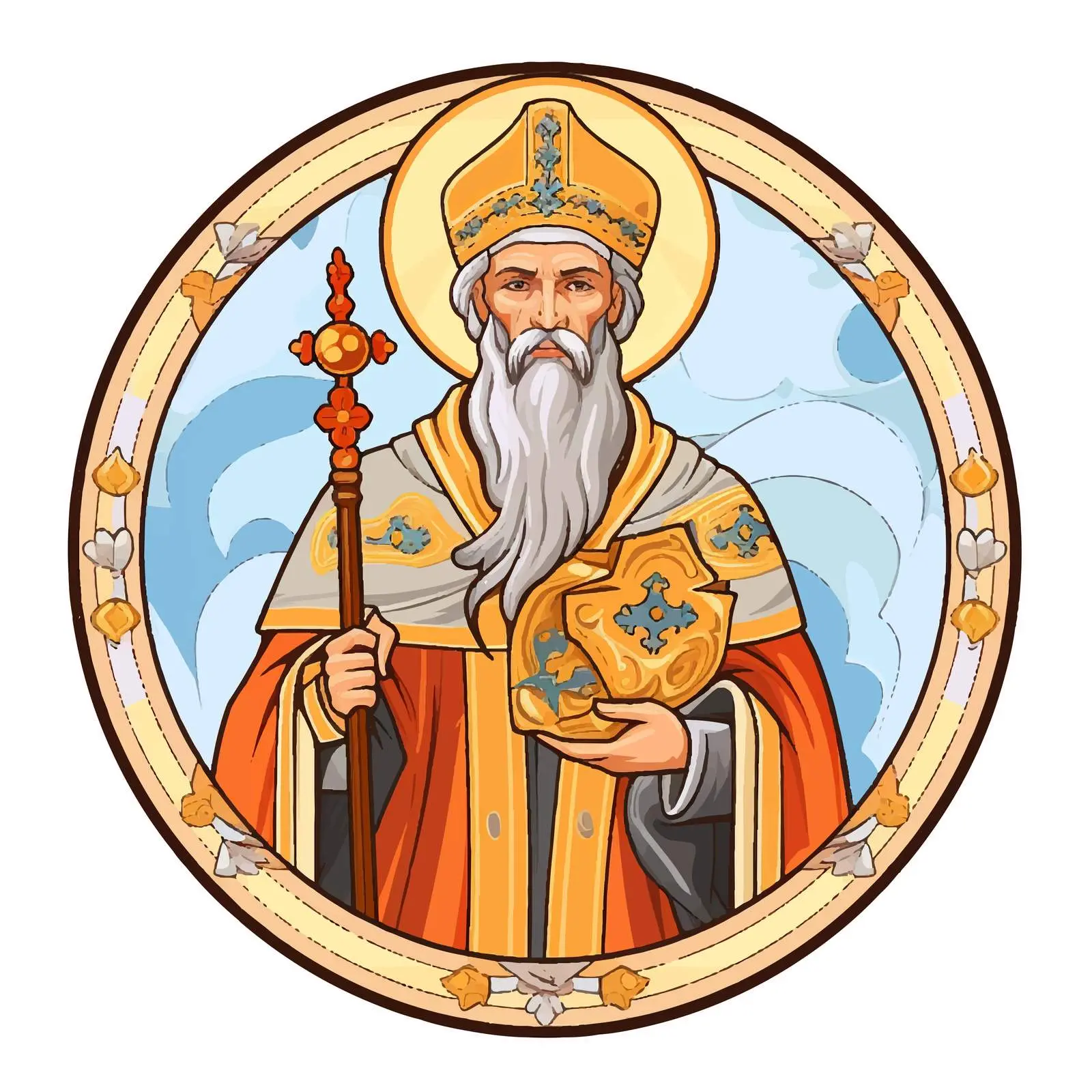 Christian Illustration of Gregory of Nazianzus — free download from Dotvec