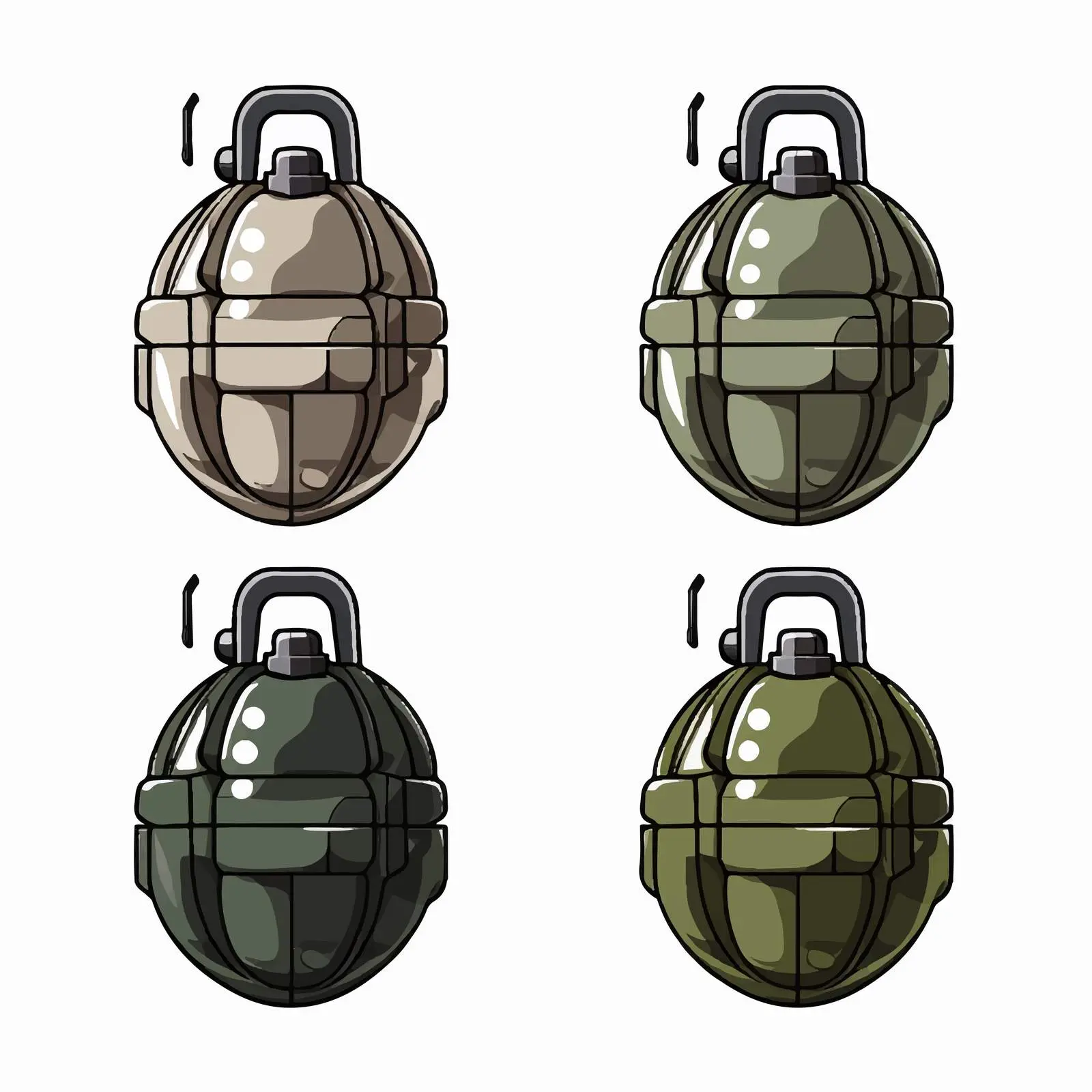 Vector Illustration of Isolated Grenade Design – free explosive image from Dotvec