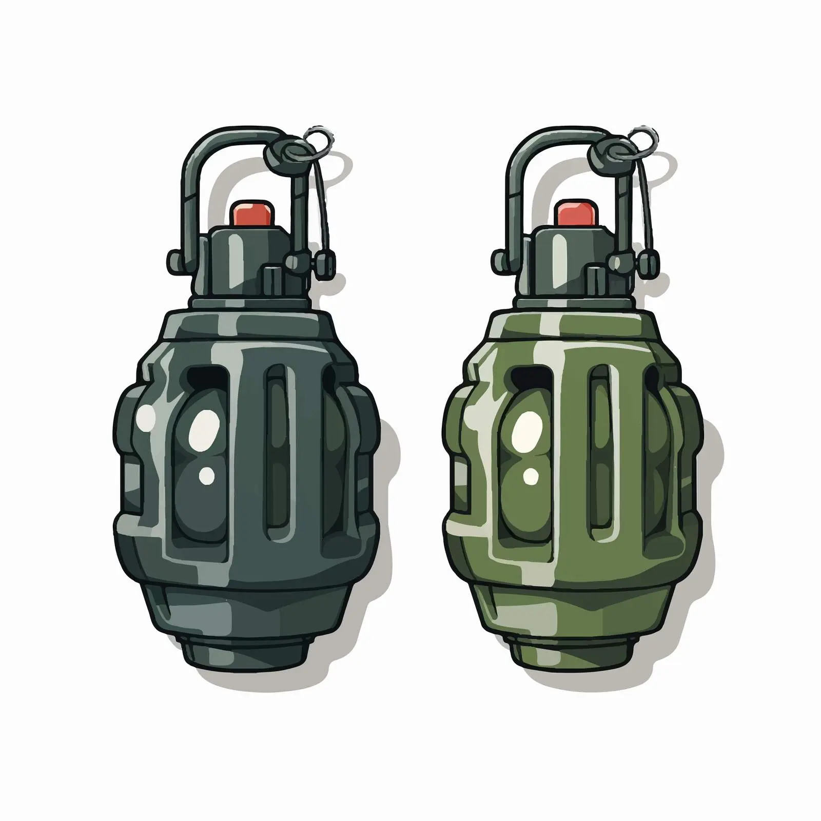 Grenade Line Vector Illustration on White Background – free explosive image from Dotvec