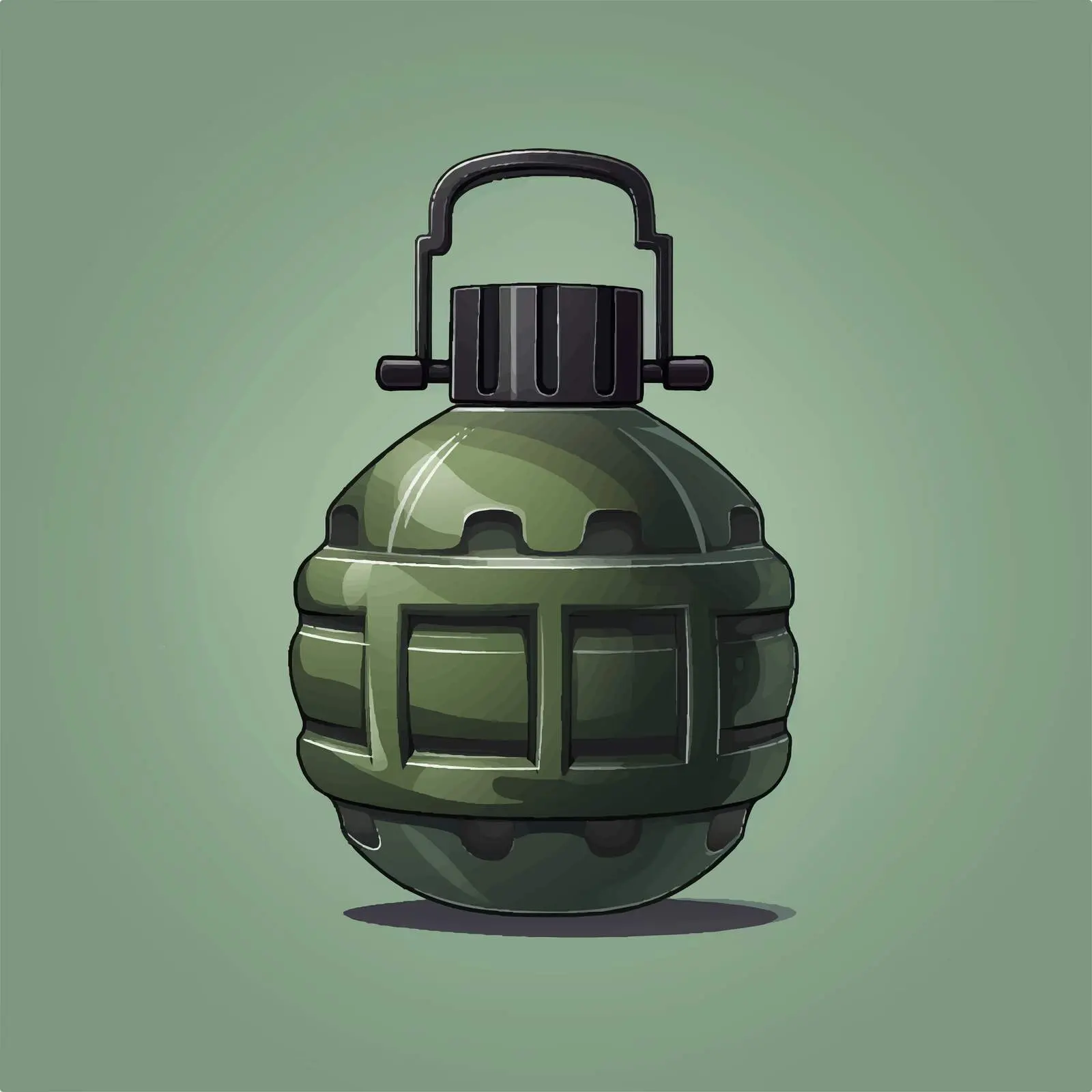 Grenade Vector Illustration on White Background – free explosive image from Dotvec