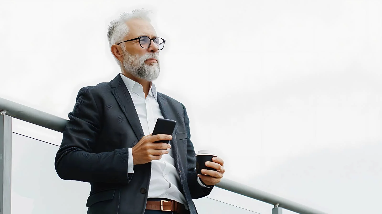 Mature Businessman Smartphone Portait — free download from Dotvec