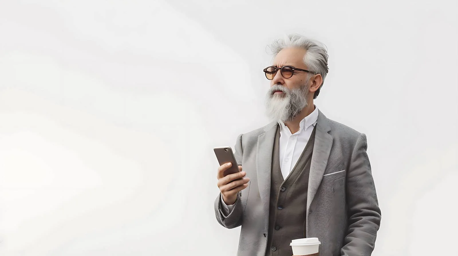 Executive using smartphone in professional setting — free download from Dotvec