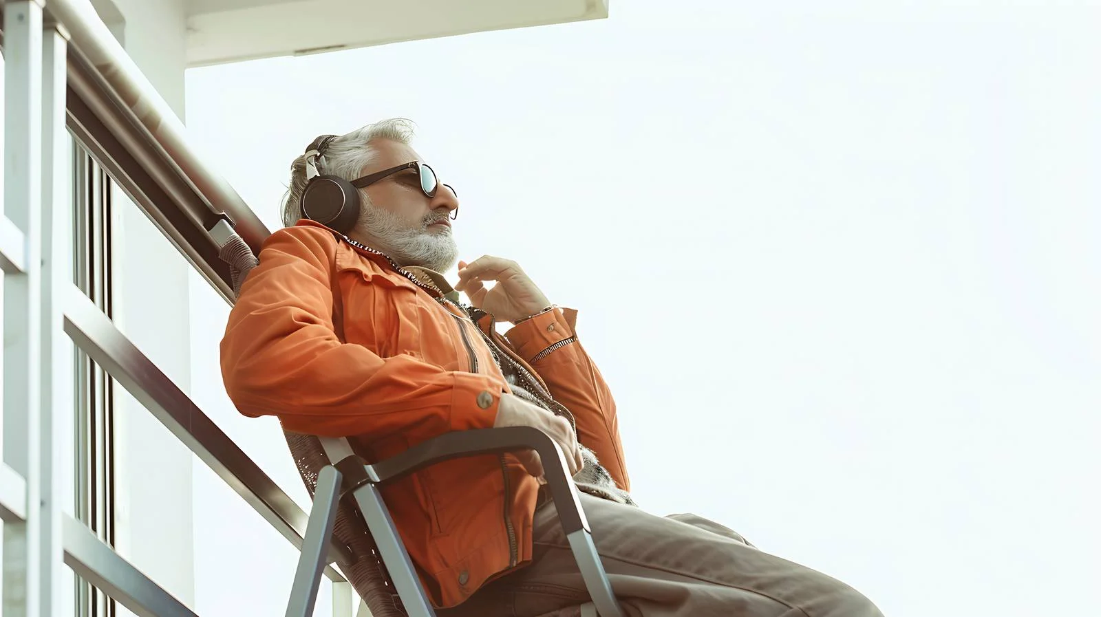 Serene Senior Man Enjoying Balcony View — free download from Dotvec