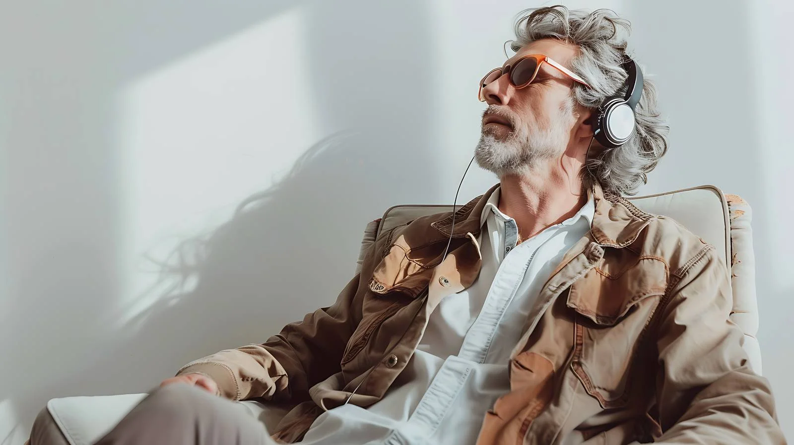 Elderly Man Relaxing on Balcony — free download from Dotvec