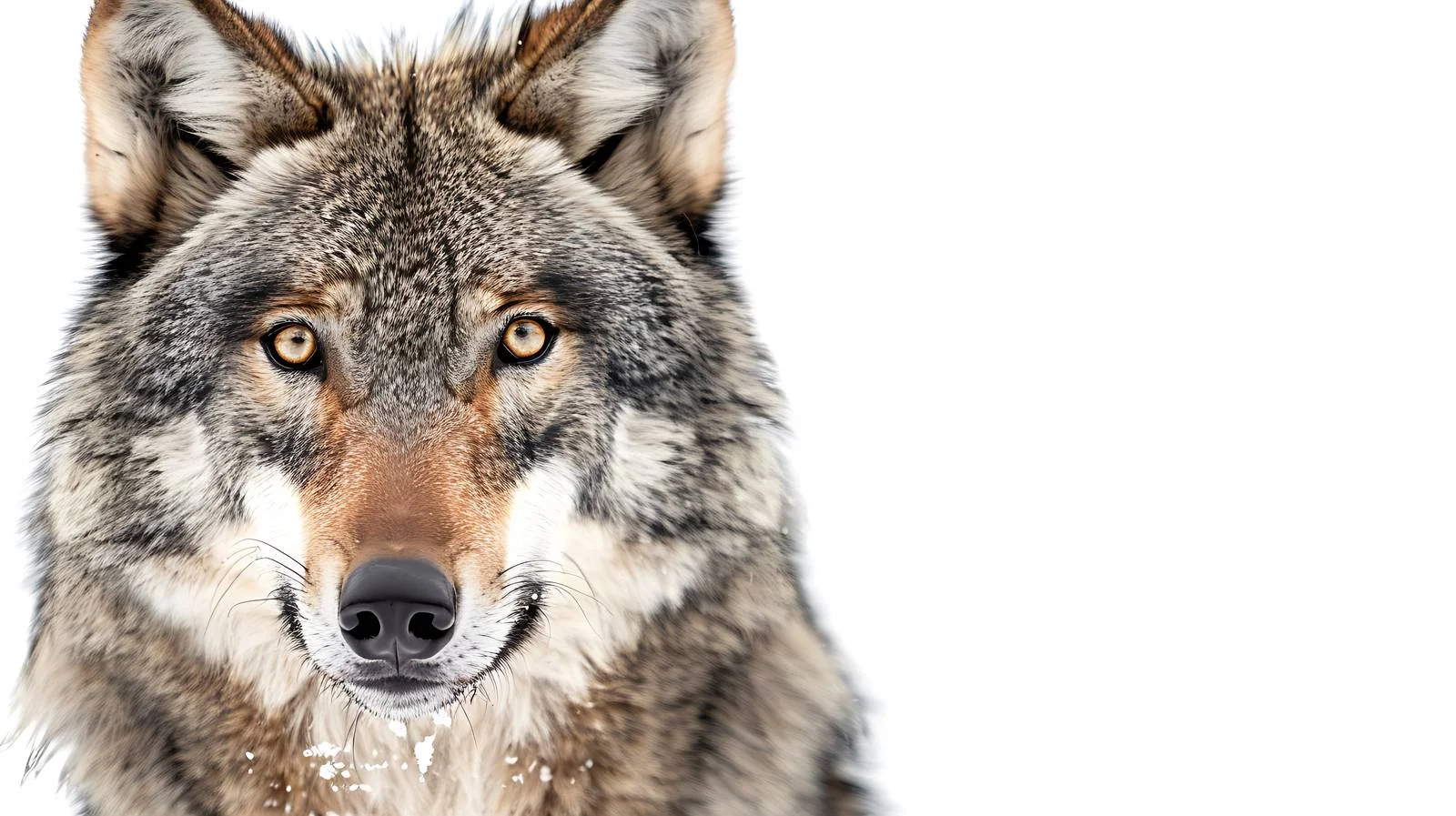 Intense Grey Wolf Close-Up Portrait — free download from Dotvec