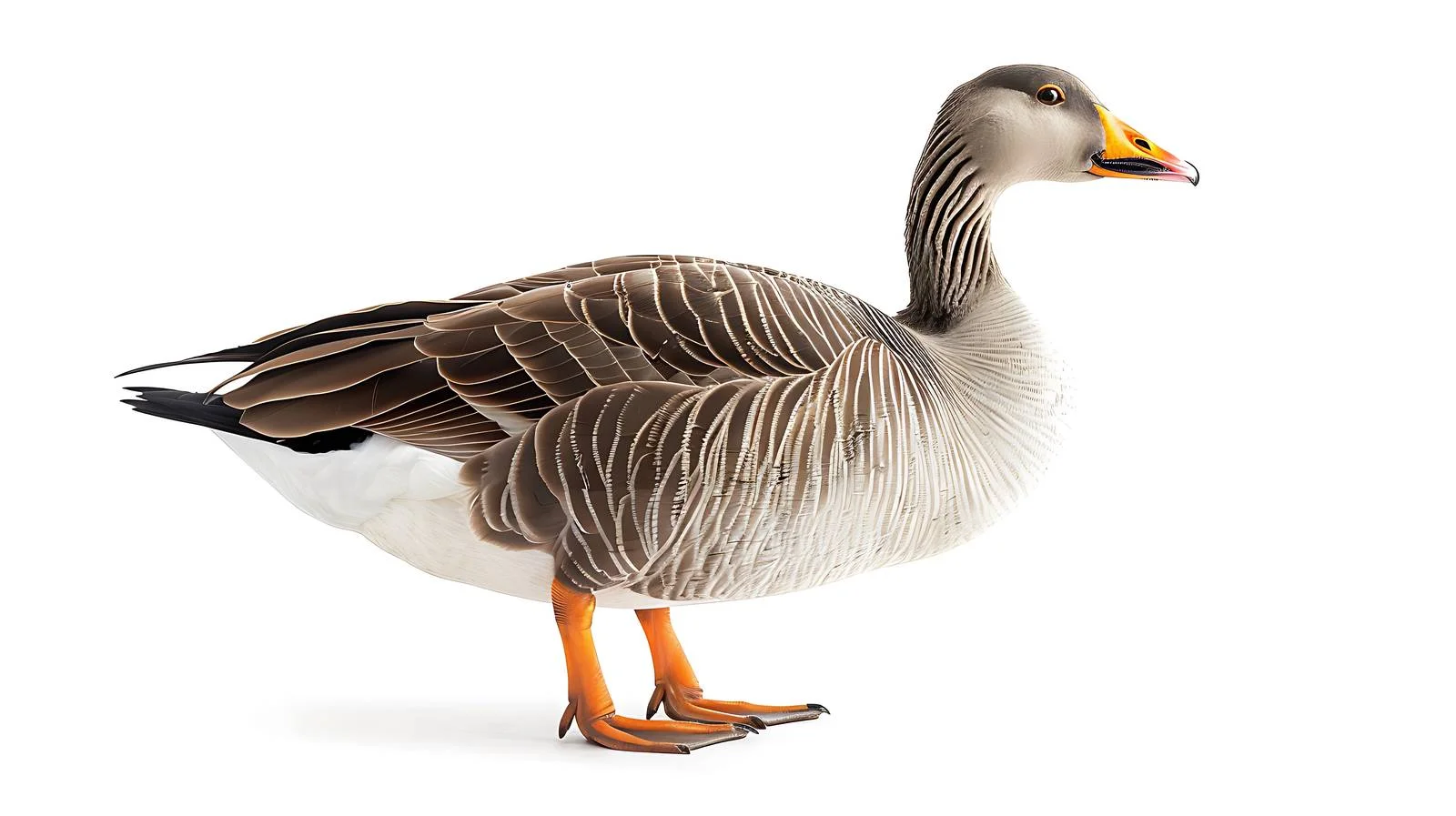 Graceful Greylag Goose Portrait Isolated White — free download from Dotvec