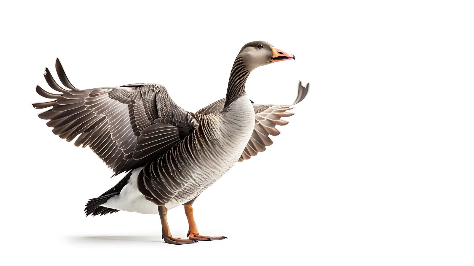 Morning light illuminates solo Greylag goose — free download from Dotvec