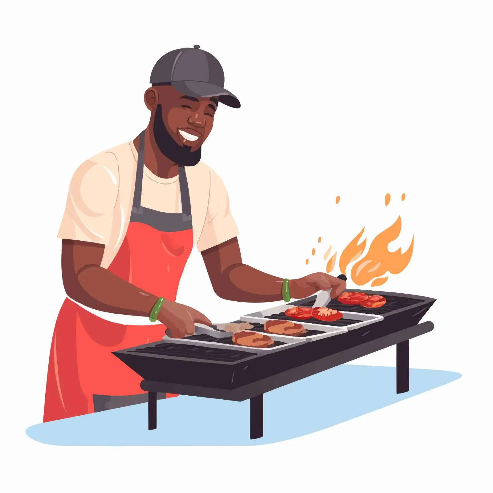 Professional Grill Chef Cooking BBQ Food — free download from Dotvec