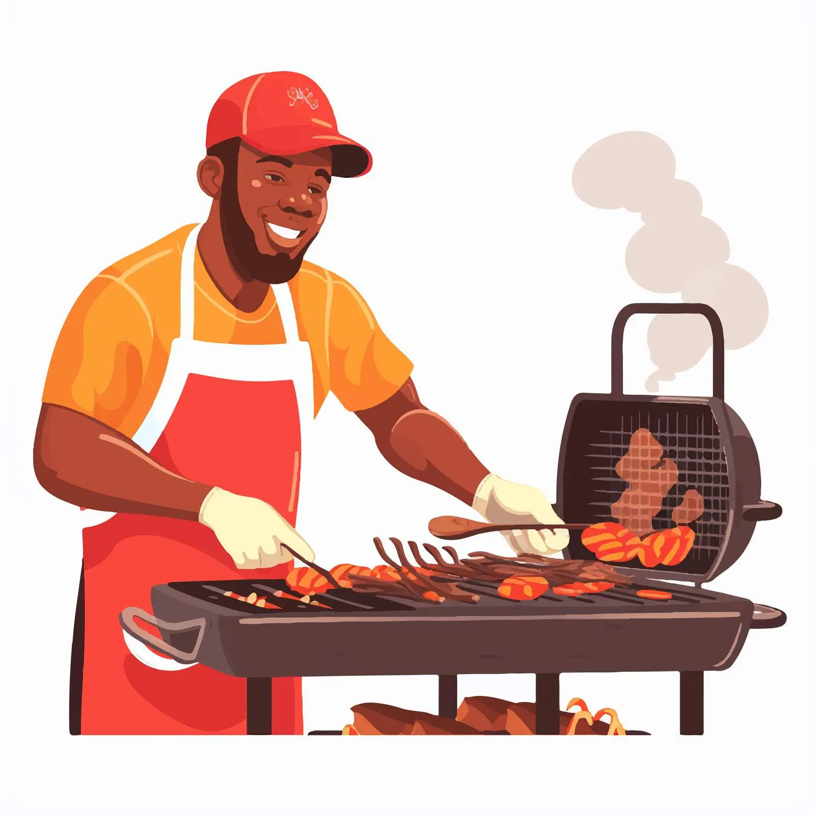 Professional BBQ Chef Cooking in Kitchen — free download from Dotvec