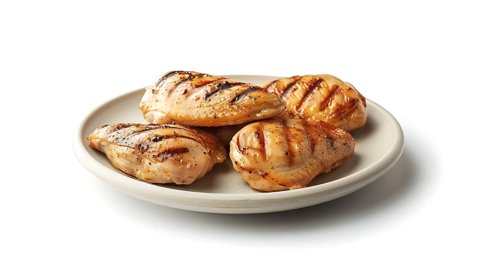 Grilled Chicken on a Plate on Wooden Table — free download from Dotvec