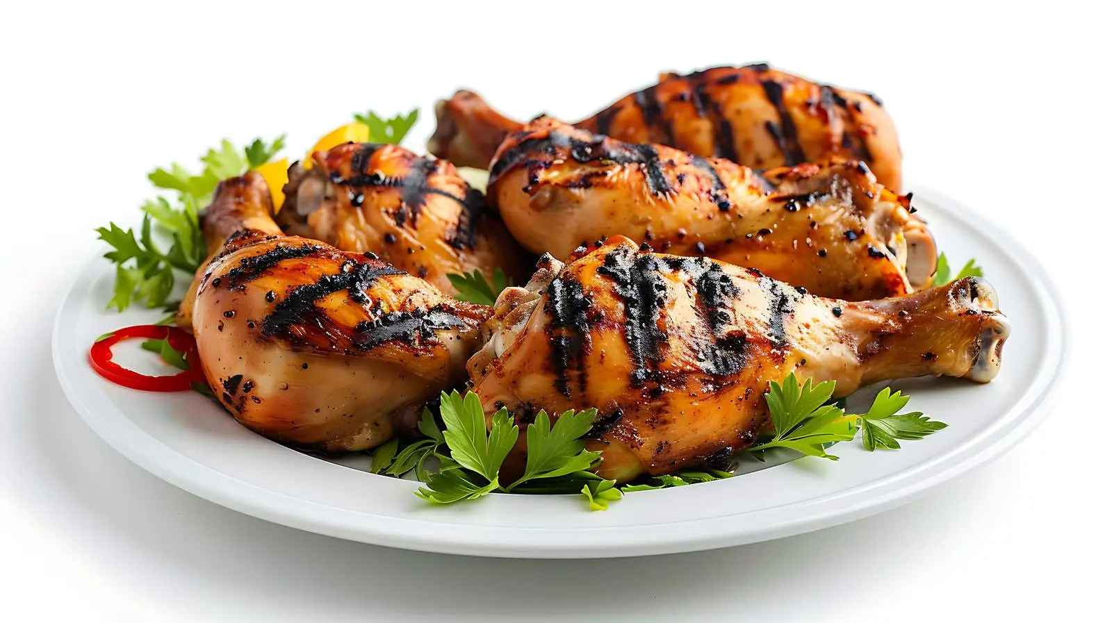 Grilled Chicken Plate on Wooden Table – free comfort food image from Dotvec