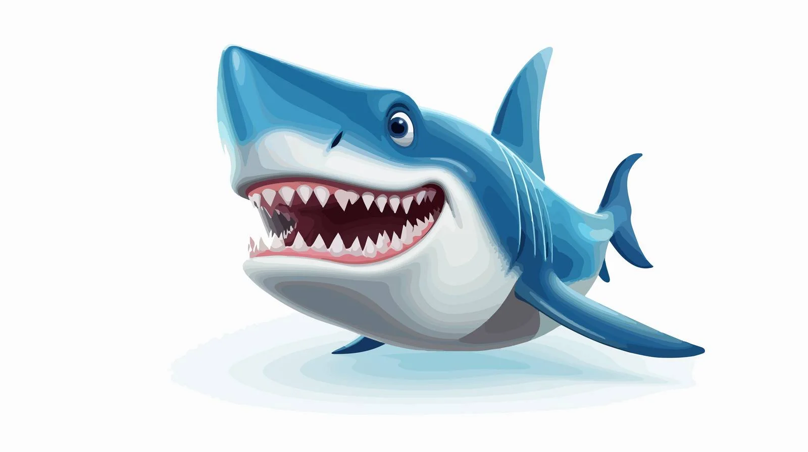Playful Shark Cartoon Illustration — free download from Dotvec