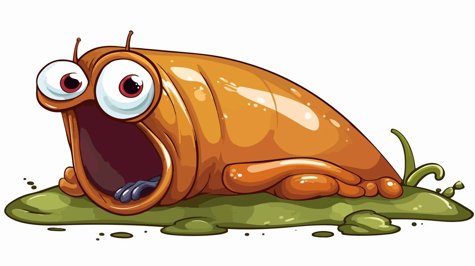 Gross Cartoon Slug Vector Illustration — free download from Dotvec