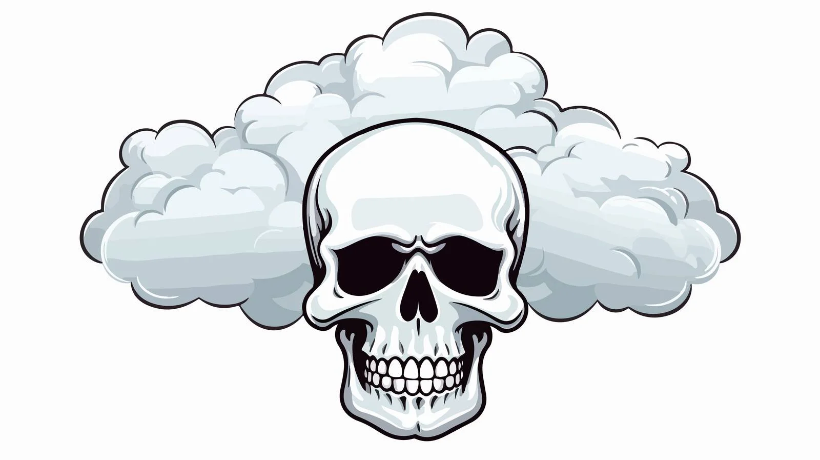 Spooky Halloween Skull Cartoon Image — free download from Dotvec