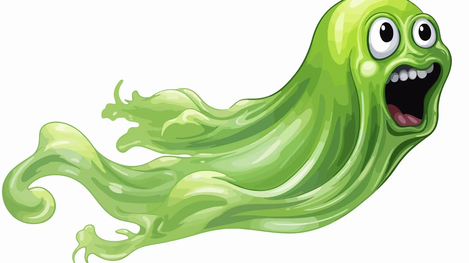 Slimy Ghost Cartoon Vector Illustration — free download from Dotvec