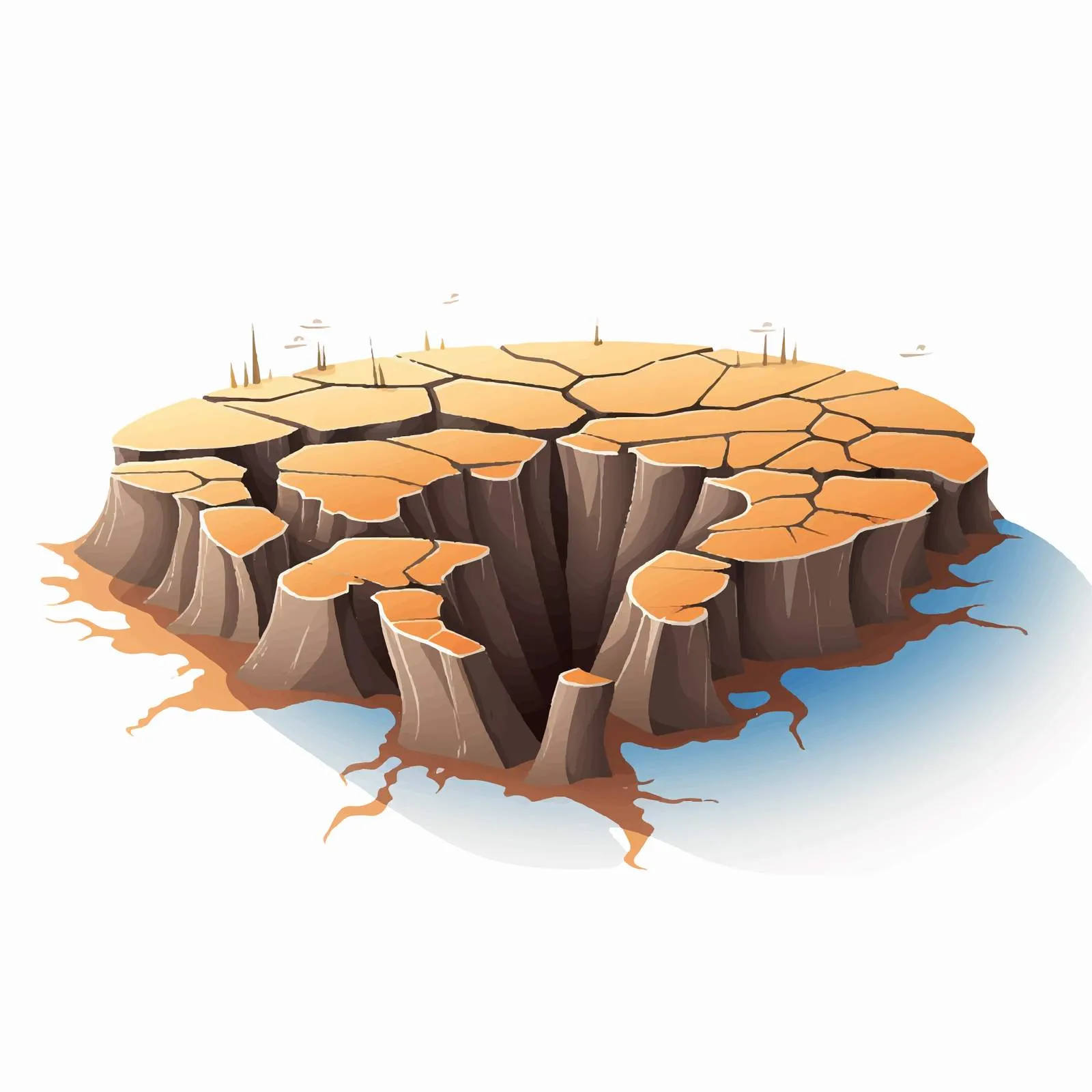 Ground Crack and Fissure Lines After Earthquake — free download from Dotvec