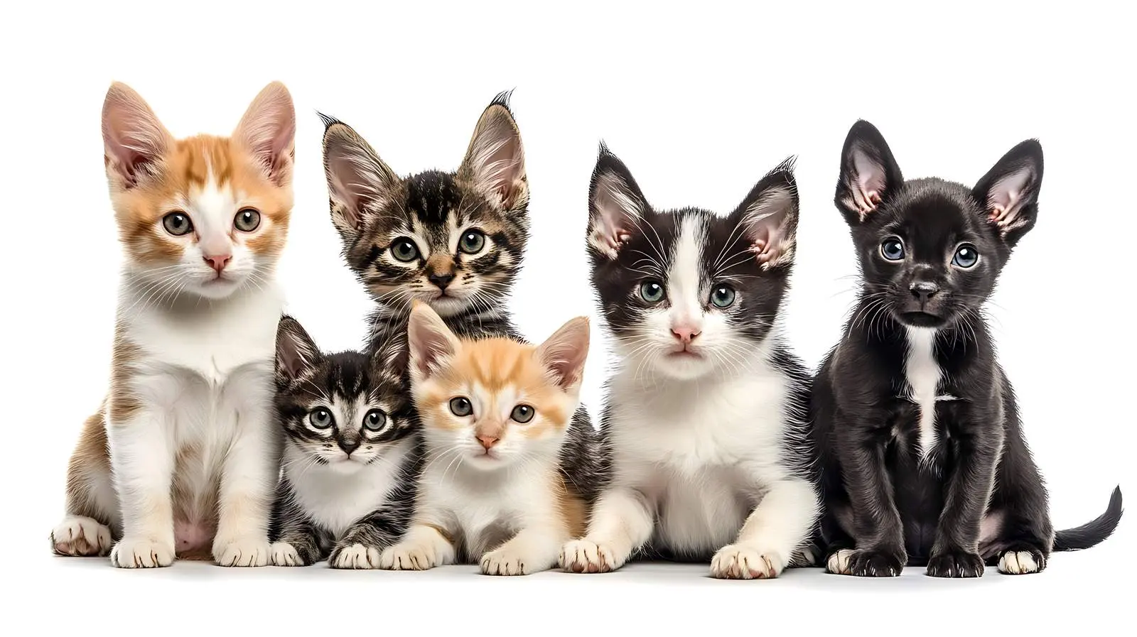 Cats and Dogs Together on White Background — free download from Dotvec