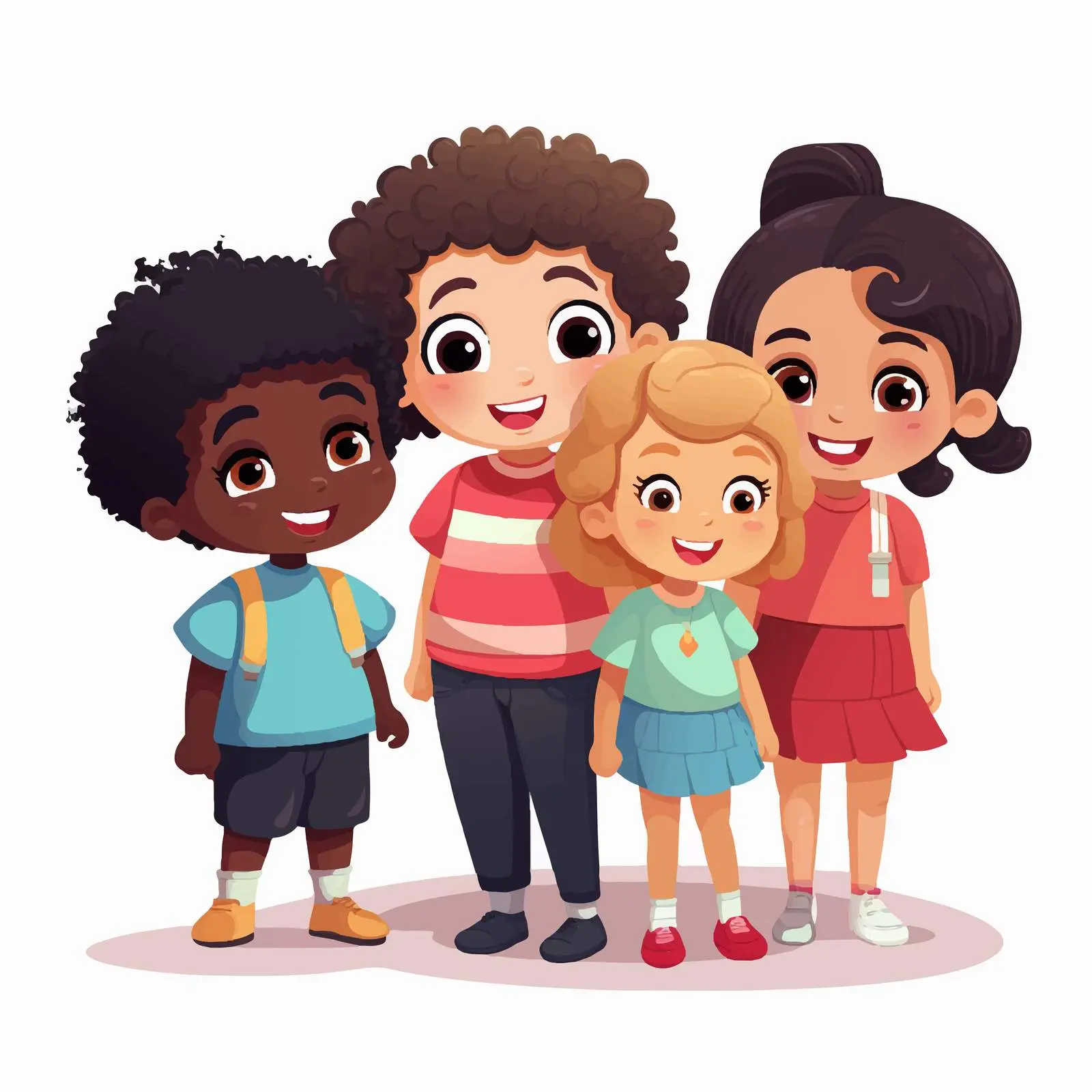 Group of Cute Little Children Together — free download from Dotvec