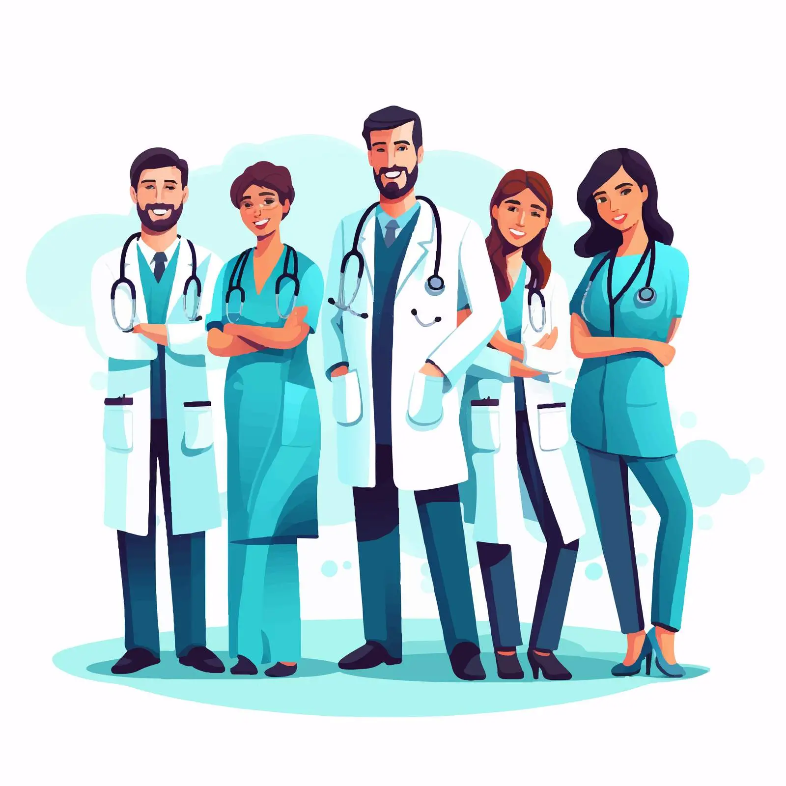 Healthcare Professionals Team Illustration — free download from Dotvec
