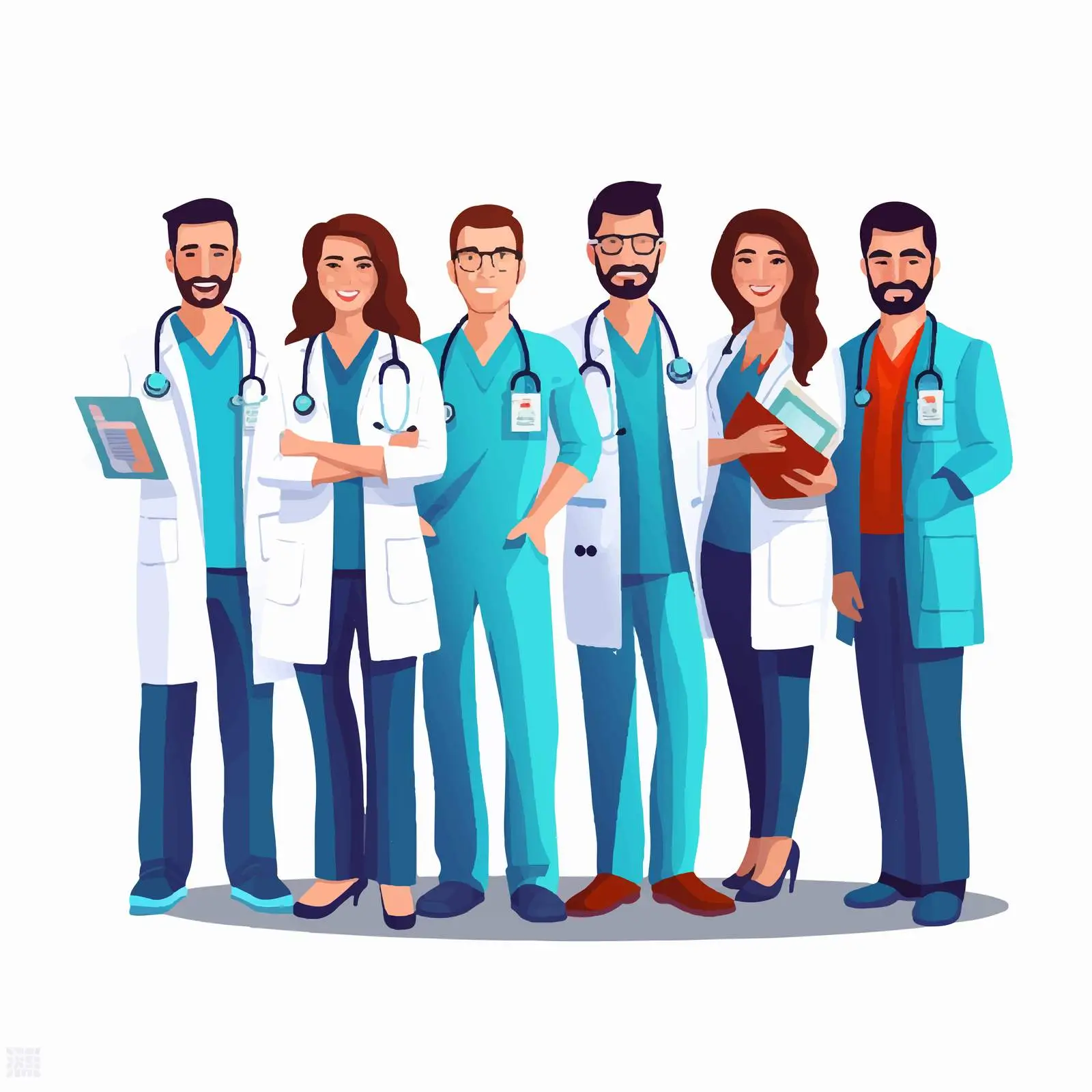 Healthcare Team of Medical Professionals Vector – free surgeons image from Dotvec