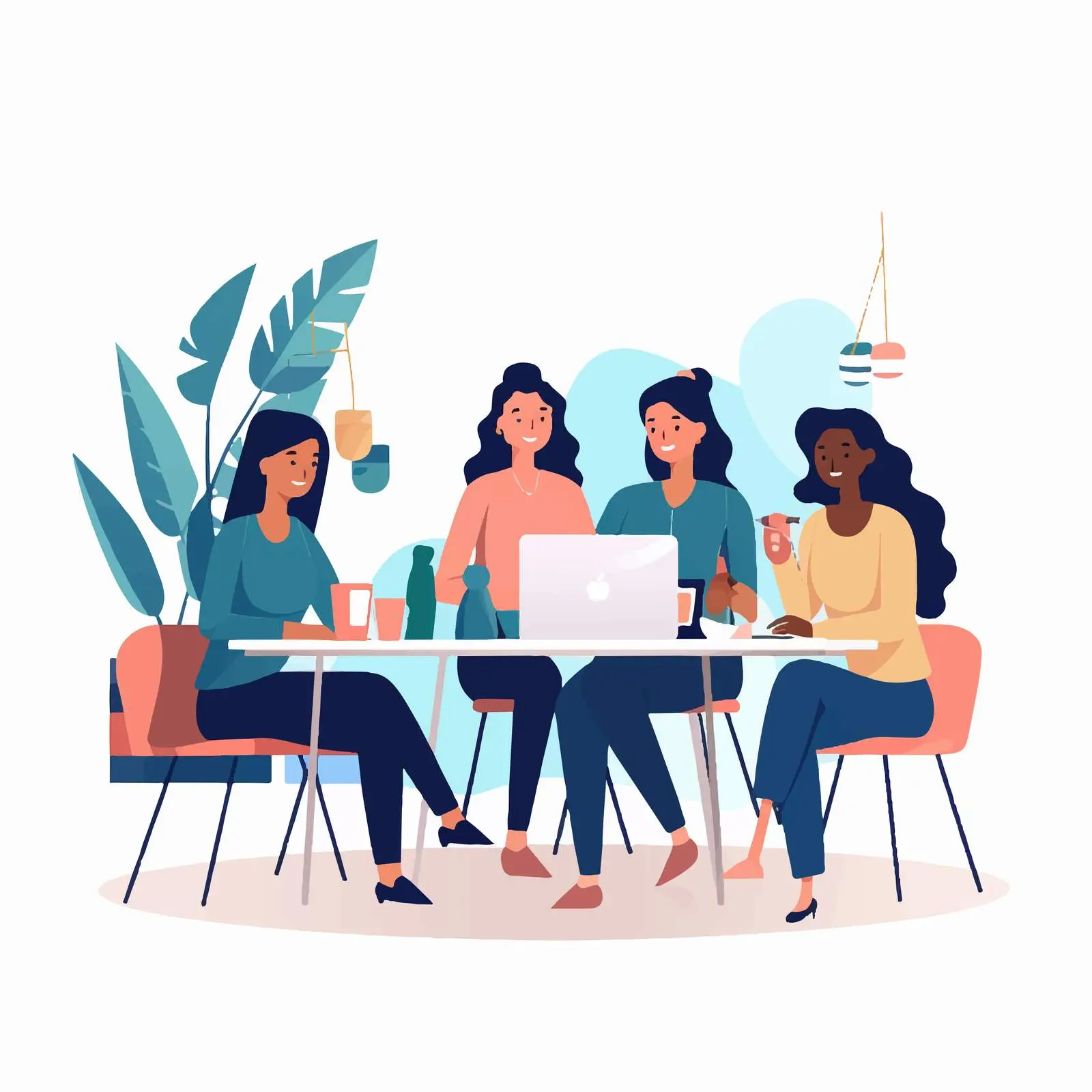 Female Employee Team Collaborating in Office — free download from Dotvec