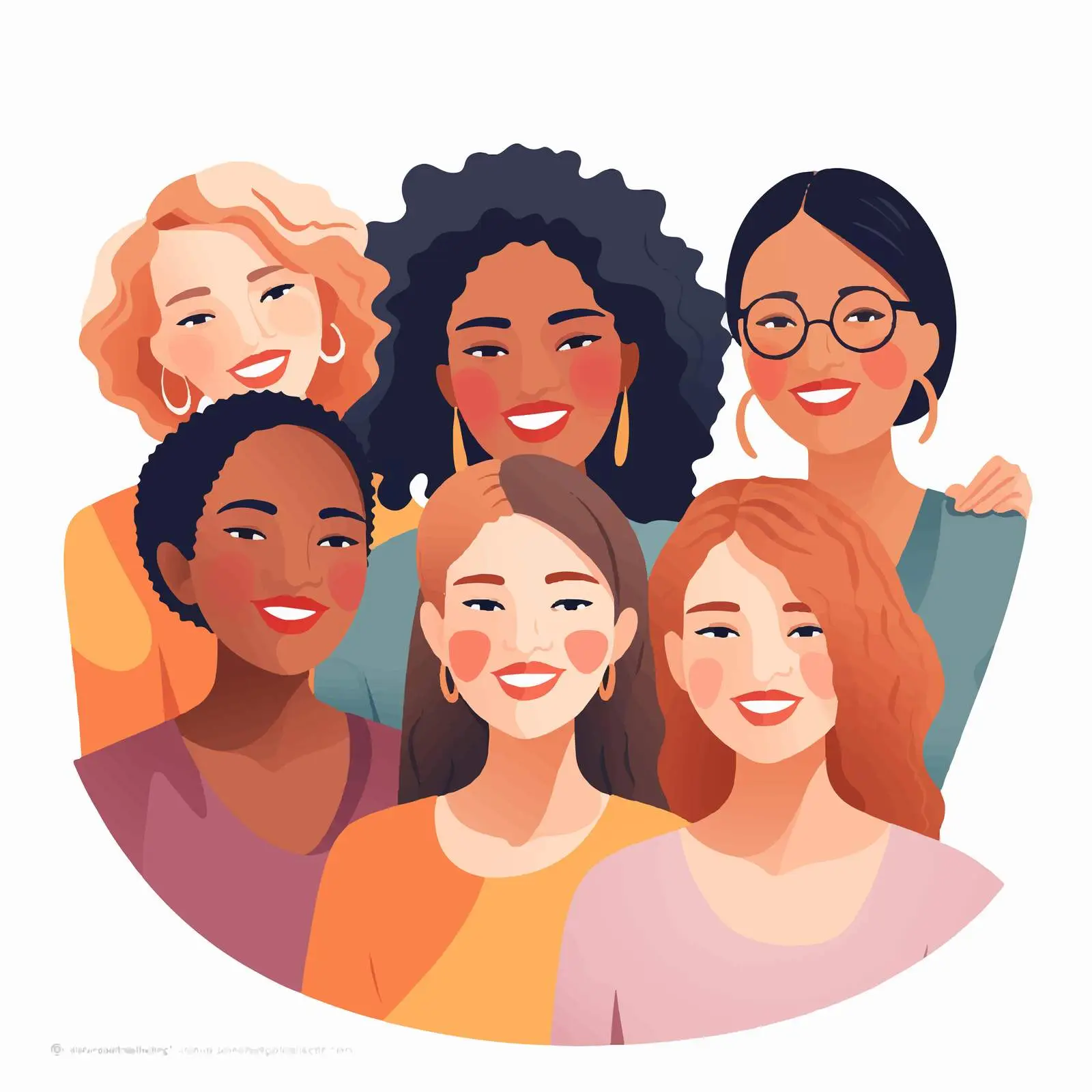 Diverse Group of Happy Women Teamwork — free download from Dotvec